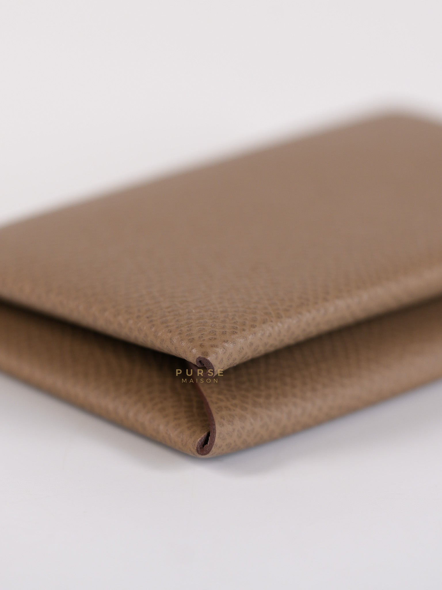 Calvi Cardholder in Etoupe Stamp W (2024) | Purse Maison Luxury Bags Shop