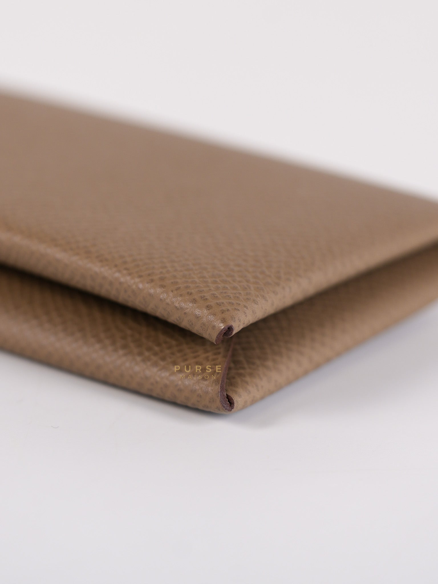 Calvi Cardholder in Etoupe Stamp W (2024) | Purse Maison Luxury Bags Shop