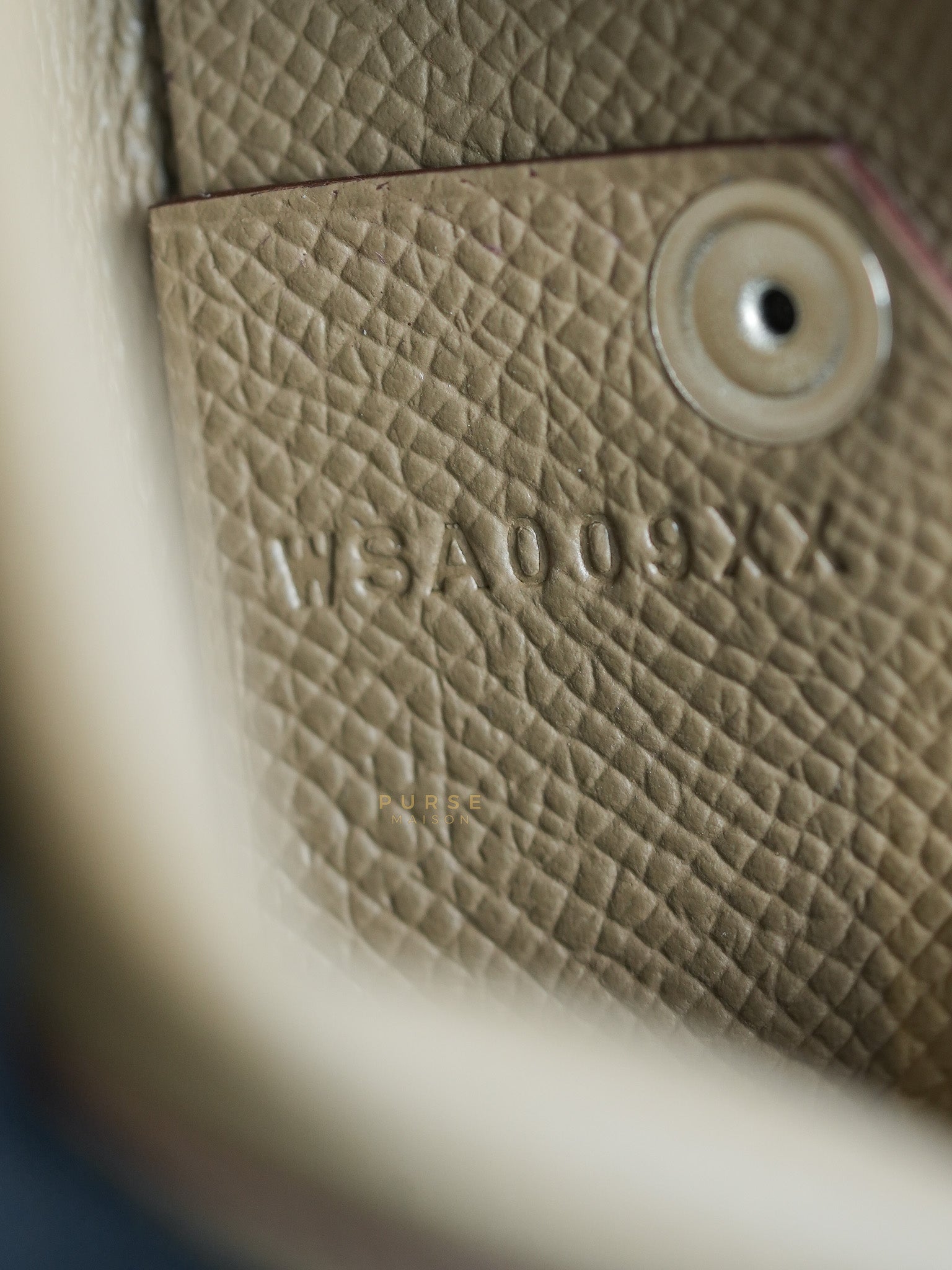 Calvi Cardholder in Etoupe Stamp W (2024) | Purse Maison Luxury Bags Shop