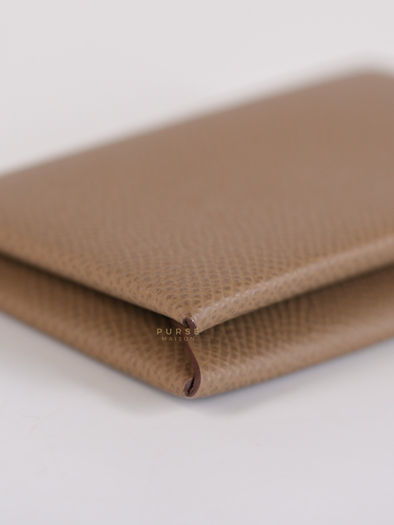 Calvi Cardholder in Etoupe Stamp W (2024) | Purse Maison Luxury Bags Shop