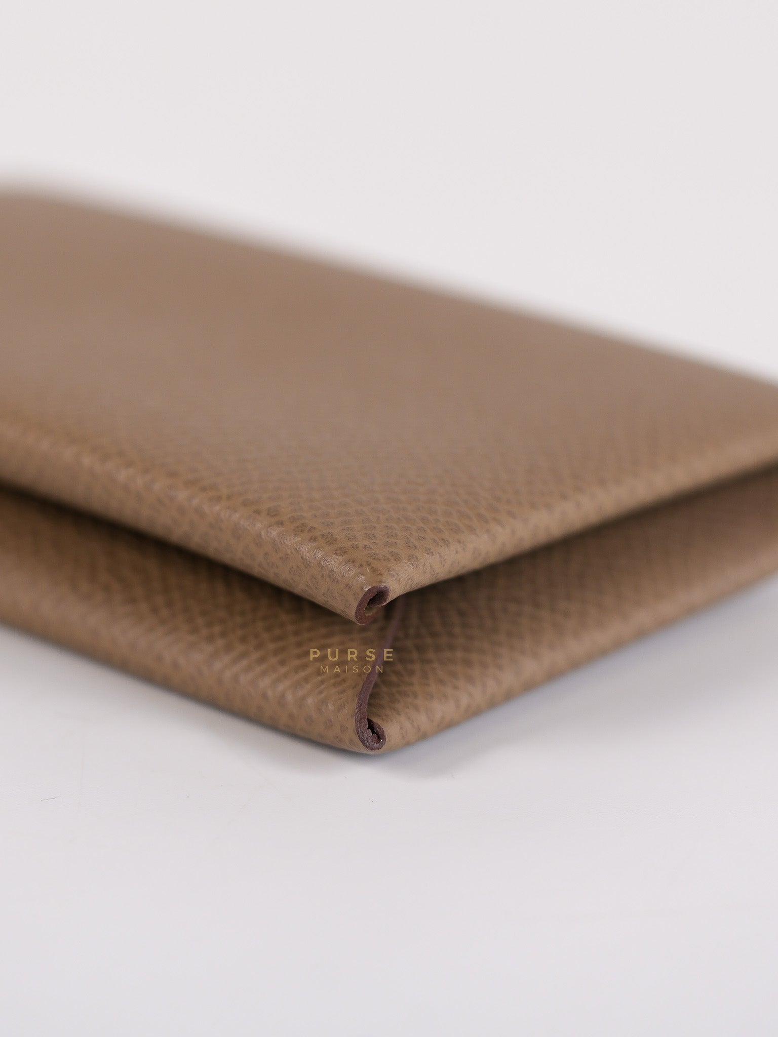 Calvi Cardholder in Etoupe Stamp W (2024) | Purse Maison Luxury Bags Shop