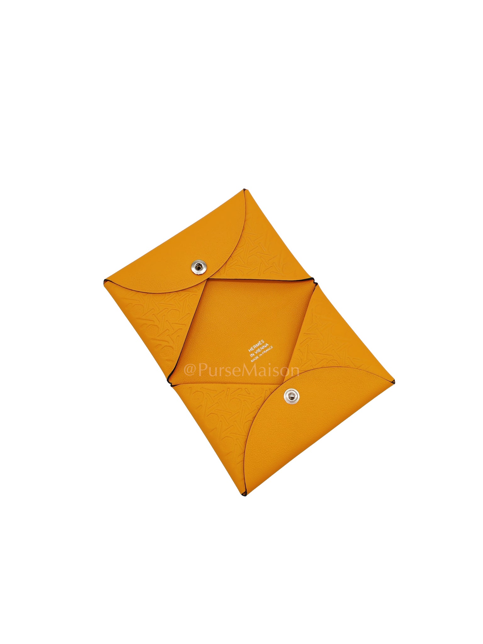 Calvi Verso Card Holder in Jaune De Naples Stamp B(2023) | Purse Maison Luxury Bags Shop