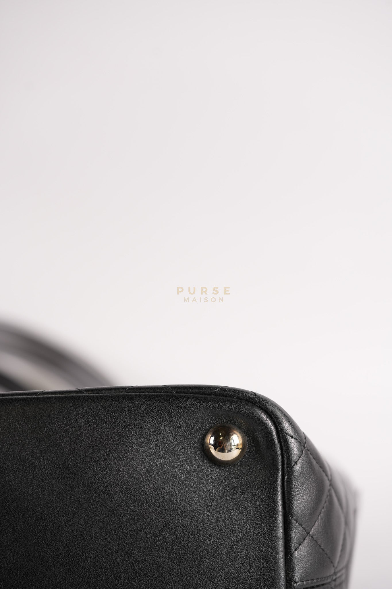 Cambon Medium in Black Lambskin Leather and Silver Hardware Series 12 | Purse Maison Luxury Bags Shop