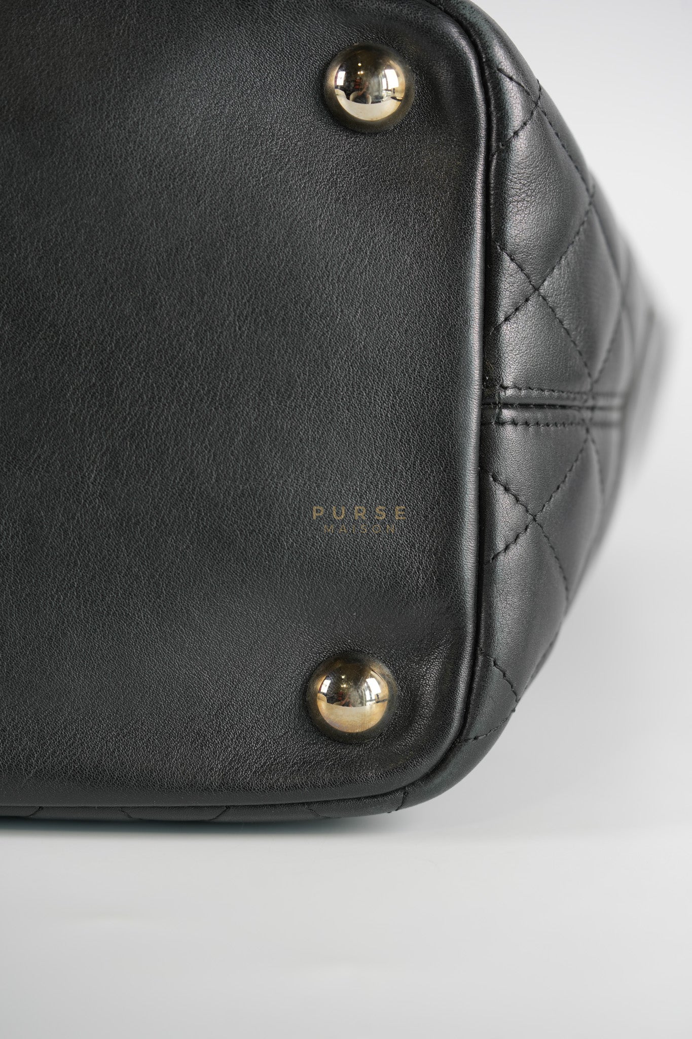 Cambon Medium in Black Lambskin Leather and Silver Hardware Series 12 | Purse Maison Luxury Bags Shop
