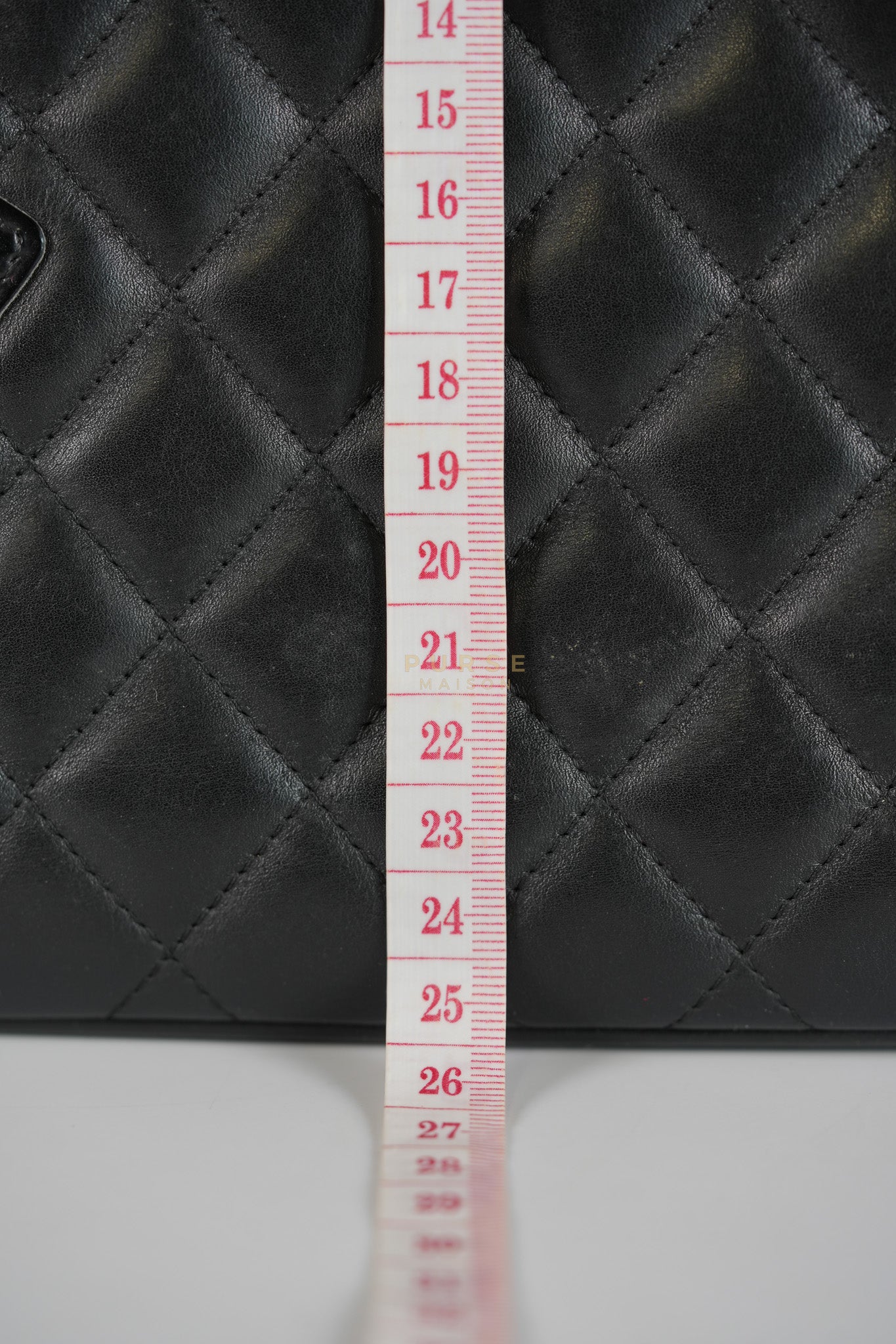 Cambon Medium in Black Lambskin Leather and Silver Hardware Series 12 | Purse Maison Luxury Bags Shop