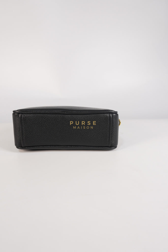 Camera Bag in Black Milano Leather & Gold Hardware | Purse Maison Luxury Bags Shop