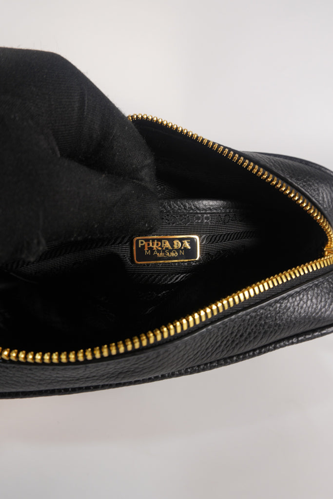 Camera Bag in Black Milano Leather & Gold Hardware | Purse Maison Luxury Bags Shop