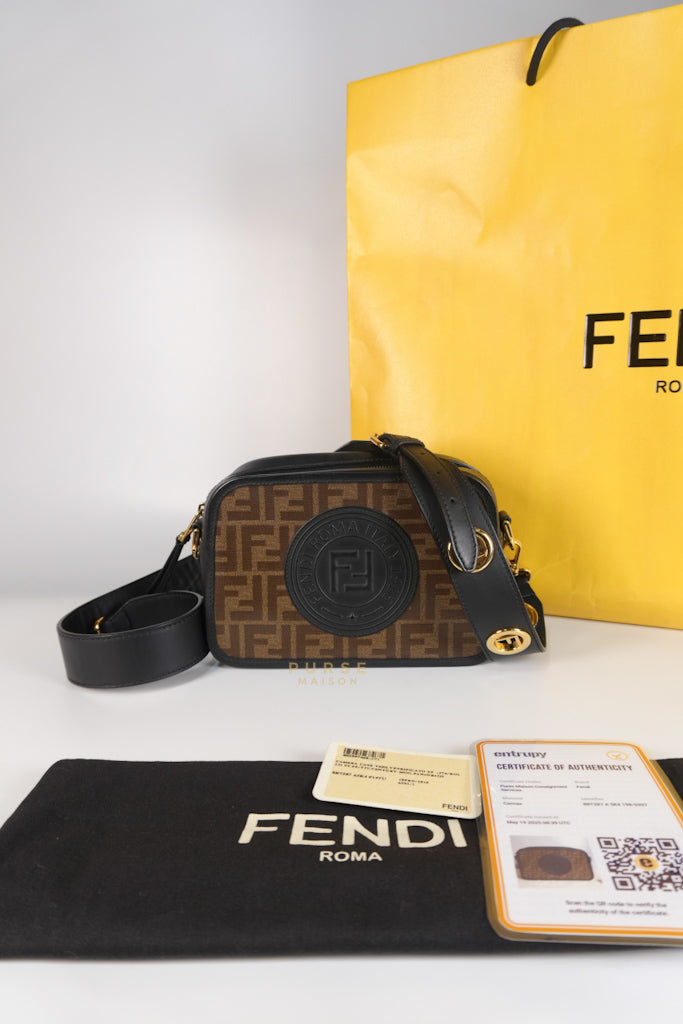 Camera Bag Small in FF Logo Zucca Coated Canvas | Purse Maison Luxury Bags Shop
