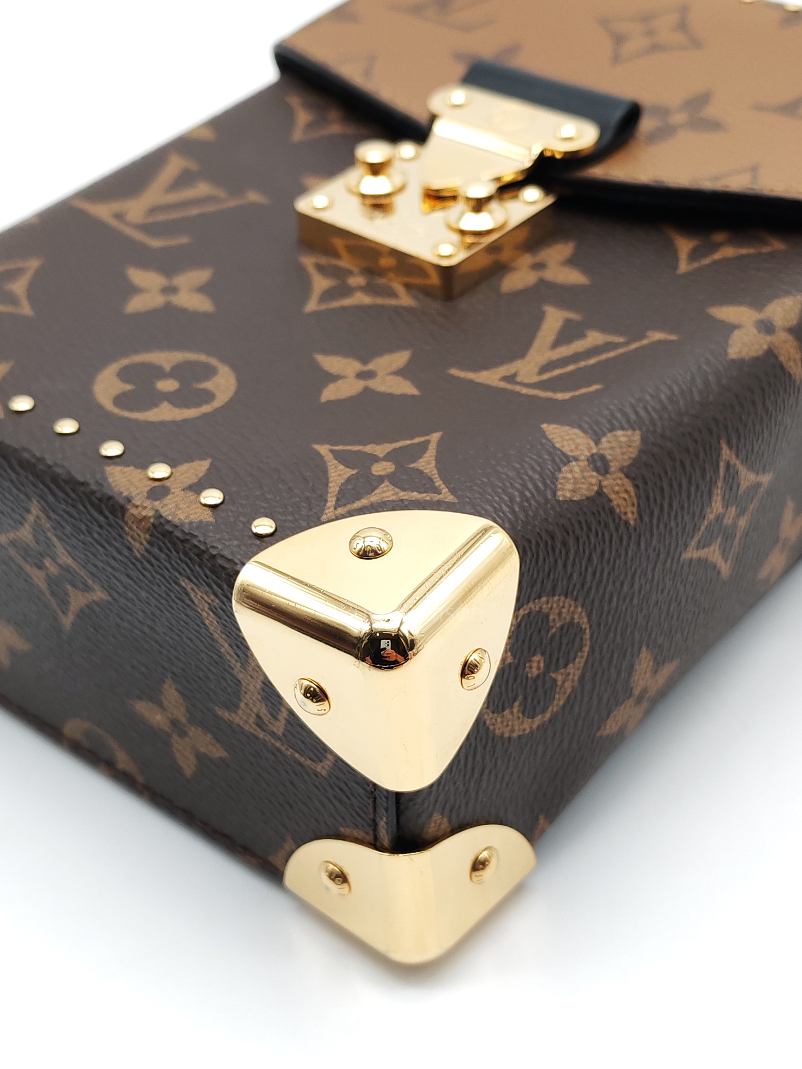 Camera Box Handbag in Reverse Monogram Canvas & Gold Hardware Microchip | Purse Maison Luxury Bags Shop