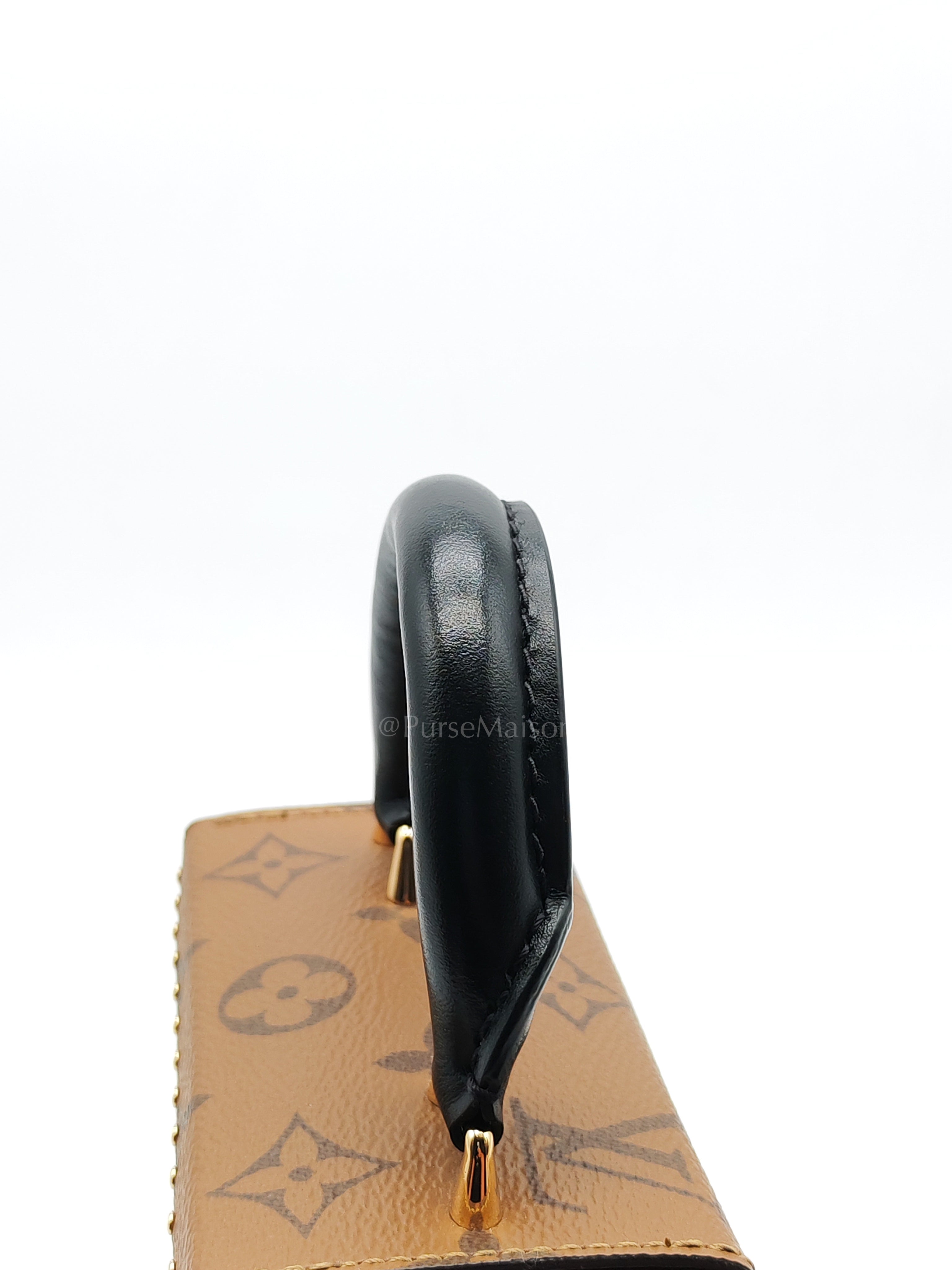 Camera Box Handbag in Reverse Monogram Canvas & Gold Hardware Microchip | Purse Maison Luxury Bags Shop