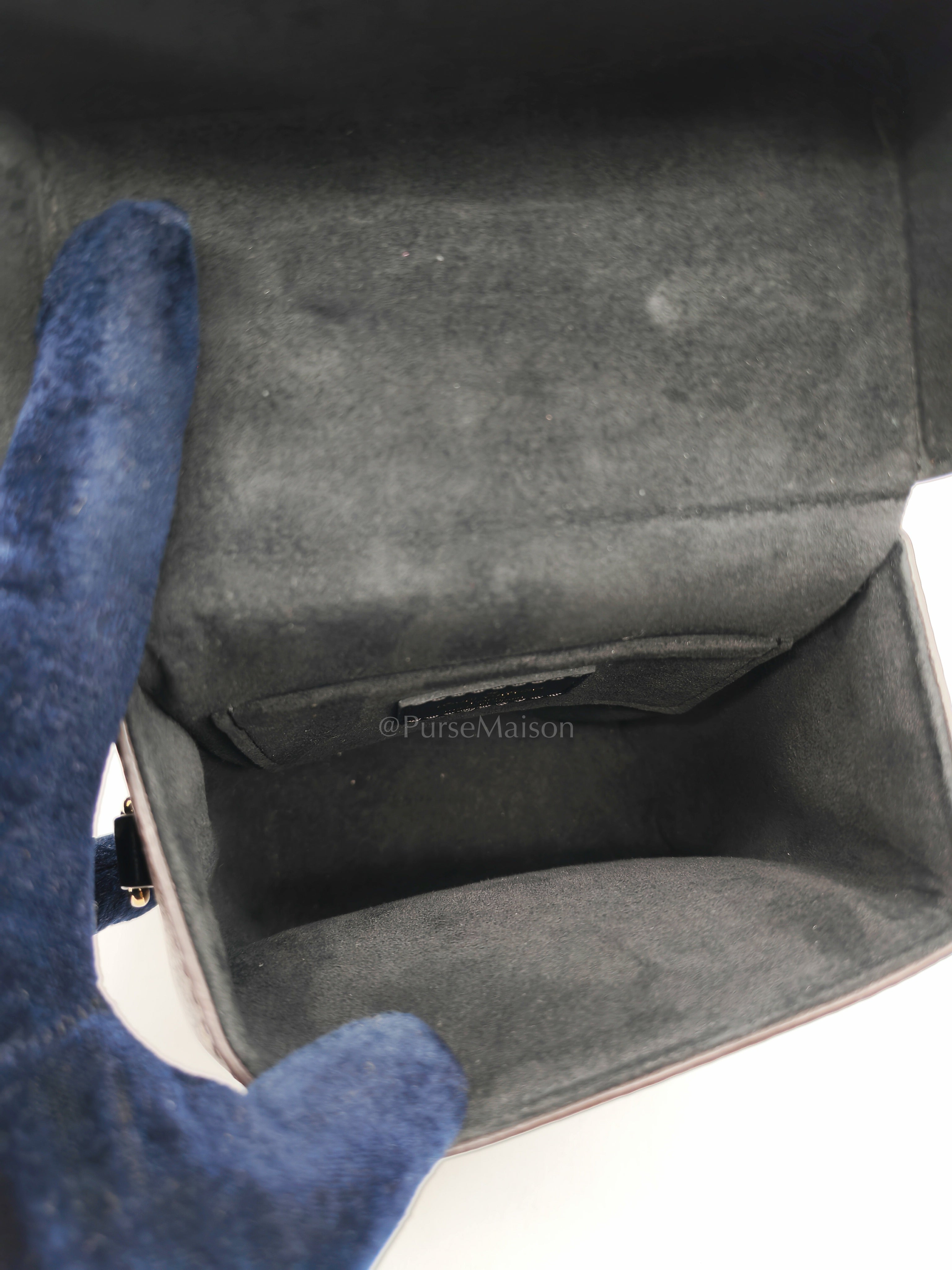 Camera Box Handbag in Reverse Monogram Canvas & Gold Hardware Microchip | Purse Maison Luxury Bags Shop