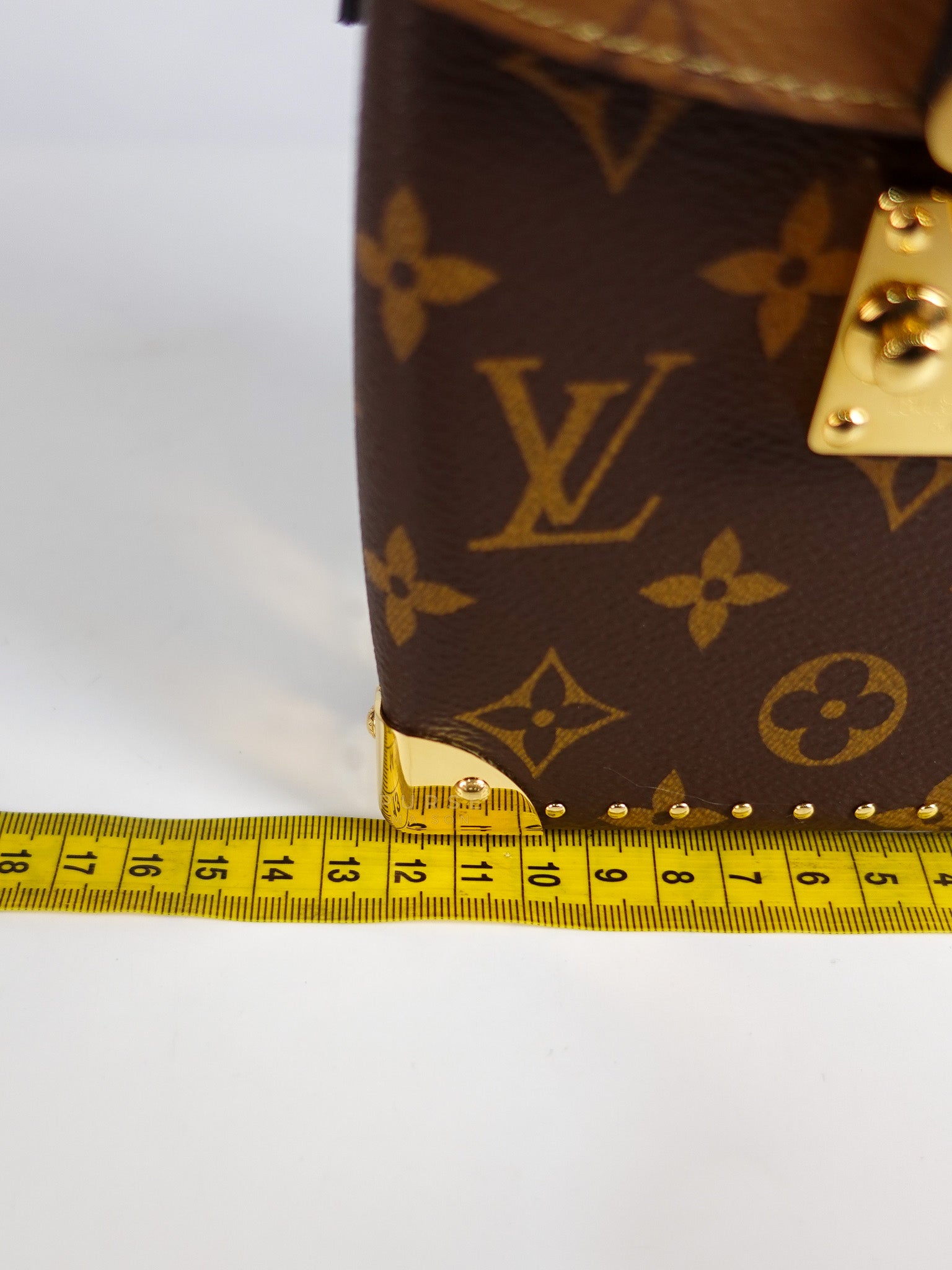 Camera Box Shoulder Bag in Reverse Monogram Canvas Gold Hardware Microchip | Purse Maison Luxury Bags Shop