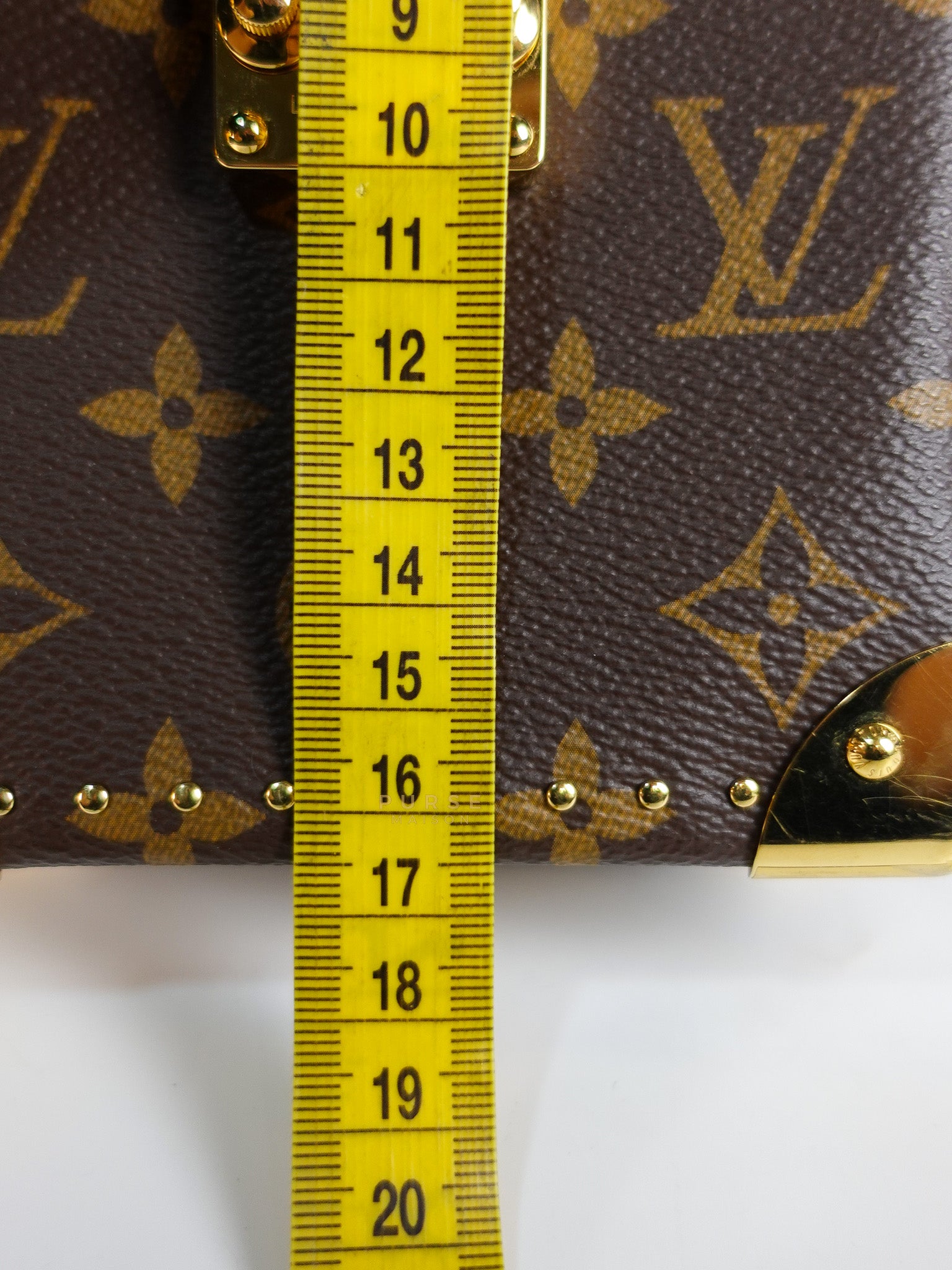 Camera Box Shoulder Bag in Reverse Monogram Canvas Gold Hardware Microchip | Purse Maison Luxury Bags Shop