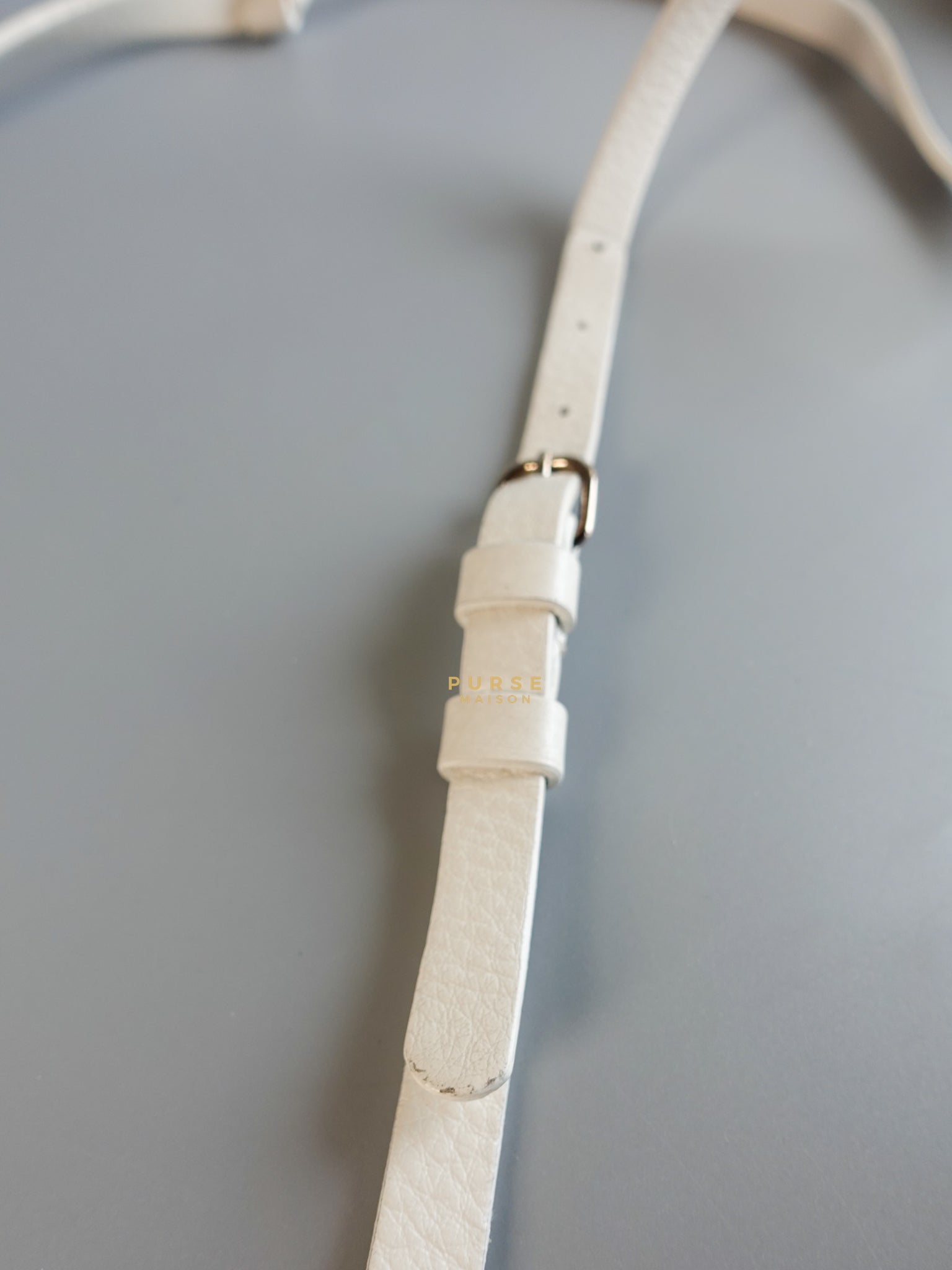 Camera Sling Bag in White Leather | Purse Maison Luxury Bags Shop