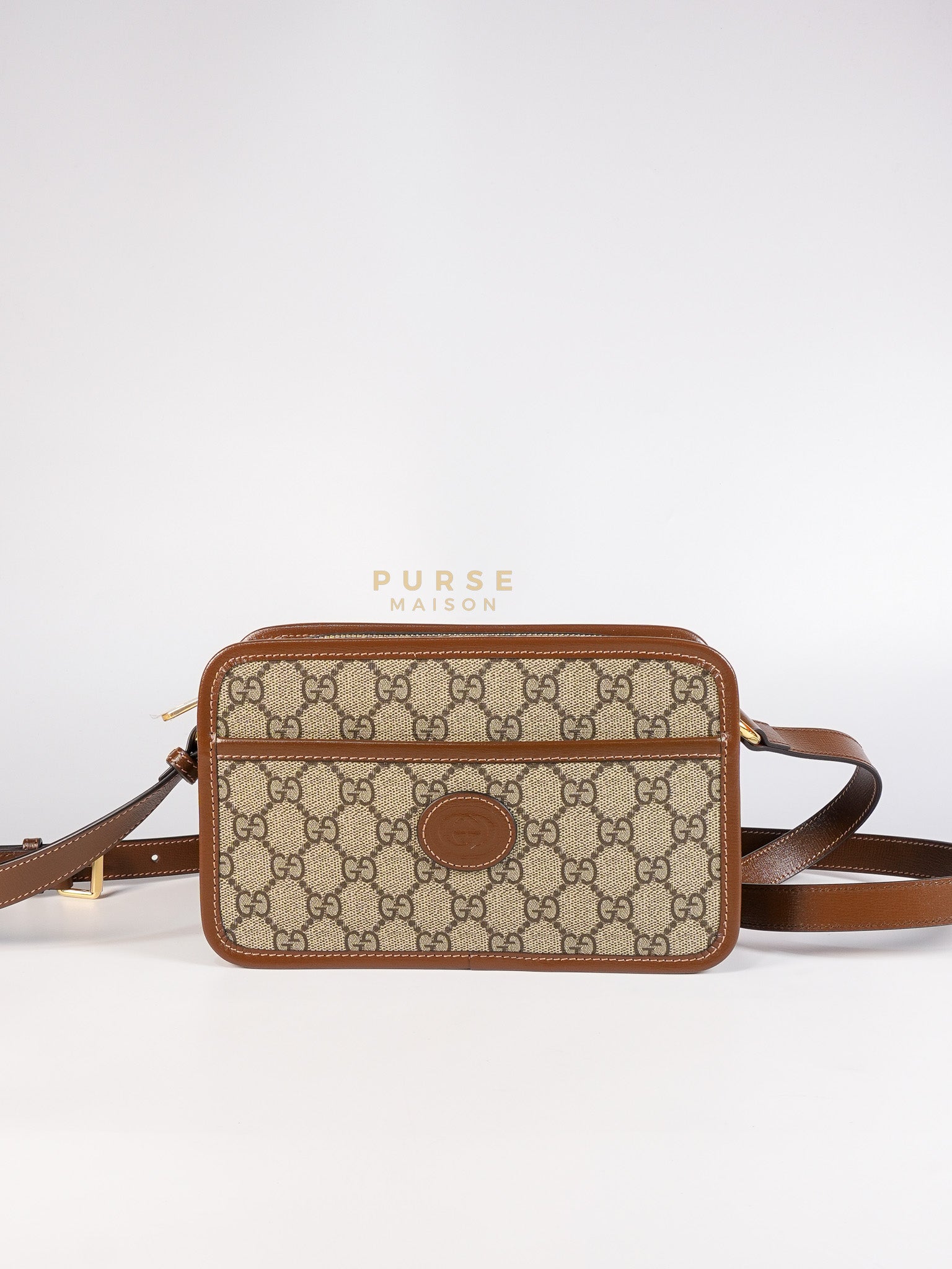Interlocking G Small Messenger Bag in Supreme Monogram Canvas