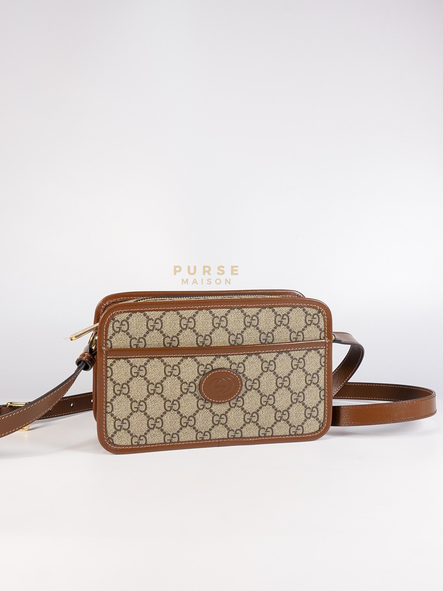 Interlocking G Small Messenger Bag in Supreme Monogram Canvas
