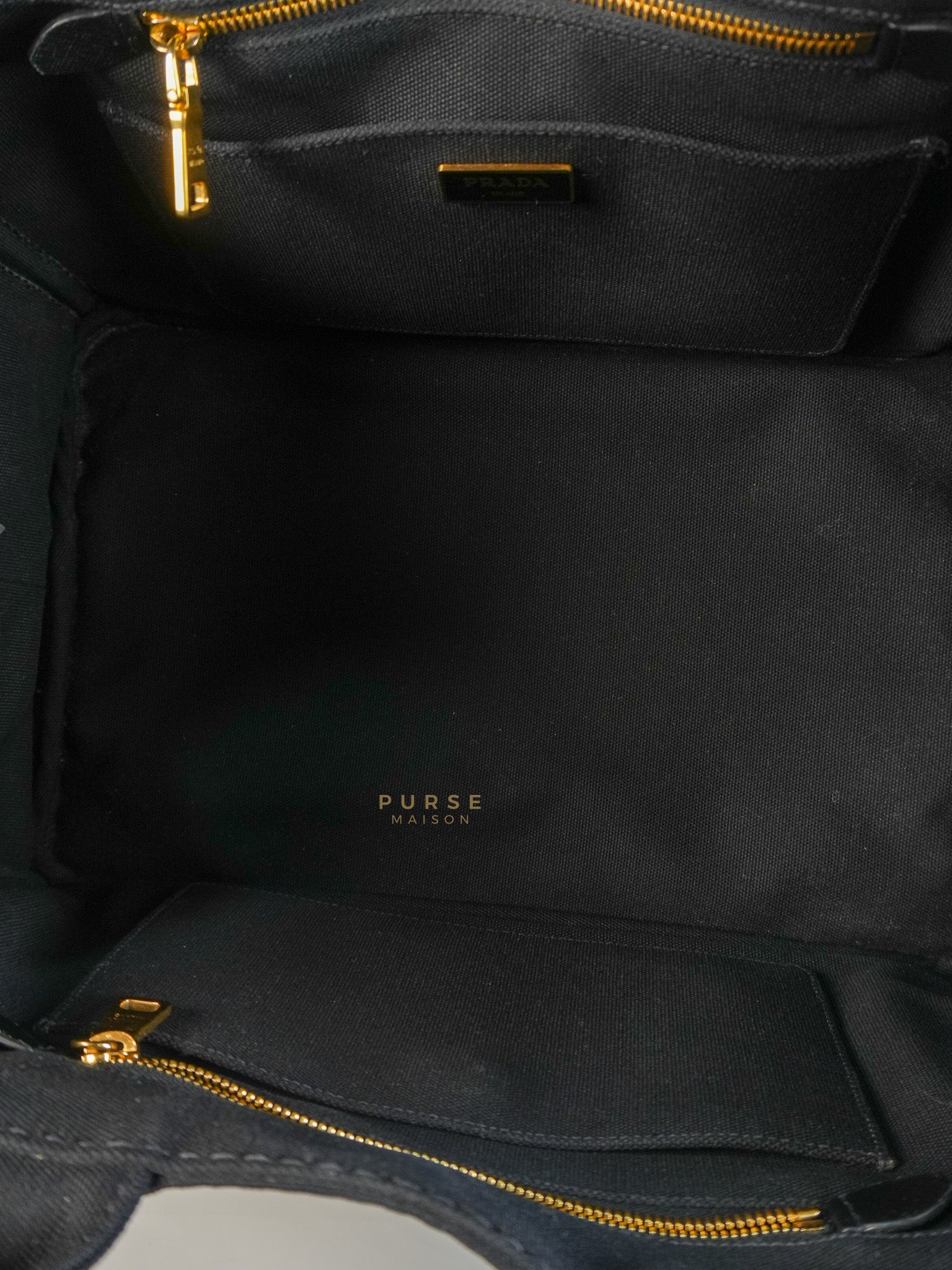 Canapa Medium Canvas Logo-Print Tote Bag Black | Purse Maison Luxury Bags Shop