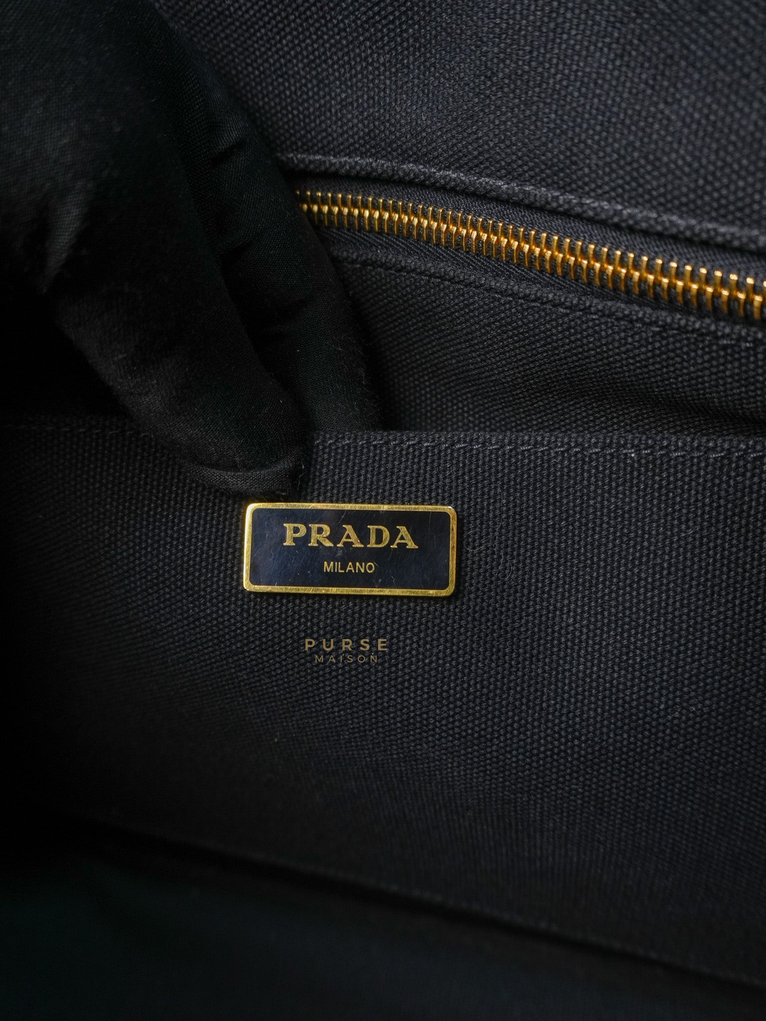 Canapa Medium Canvas Logo-Print Tote Bag Black | Purse Maison Luxury Bags Shop