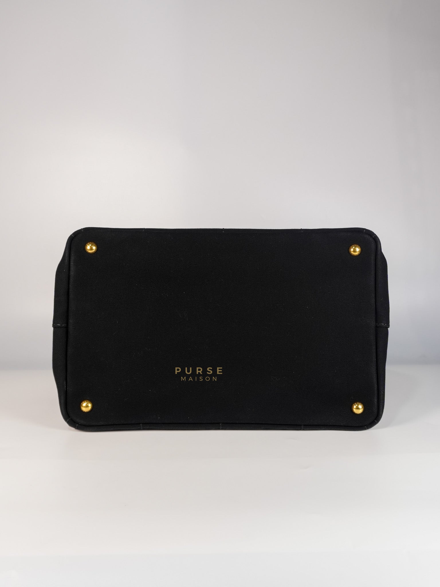 Canapa Medium Canvas Logo-Print Tote Bag Black | Purse Maison Luxury Bags Shop