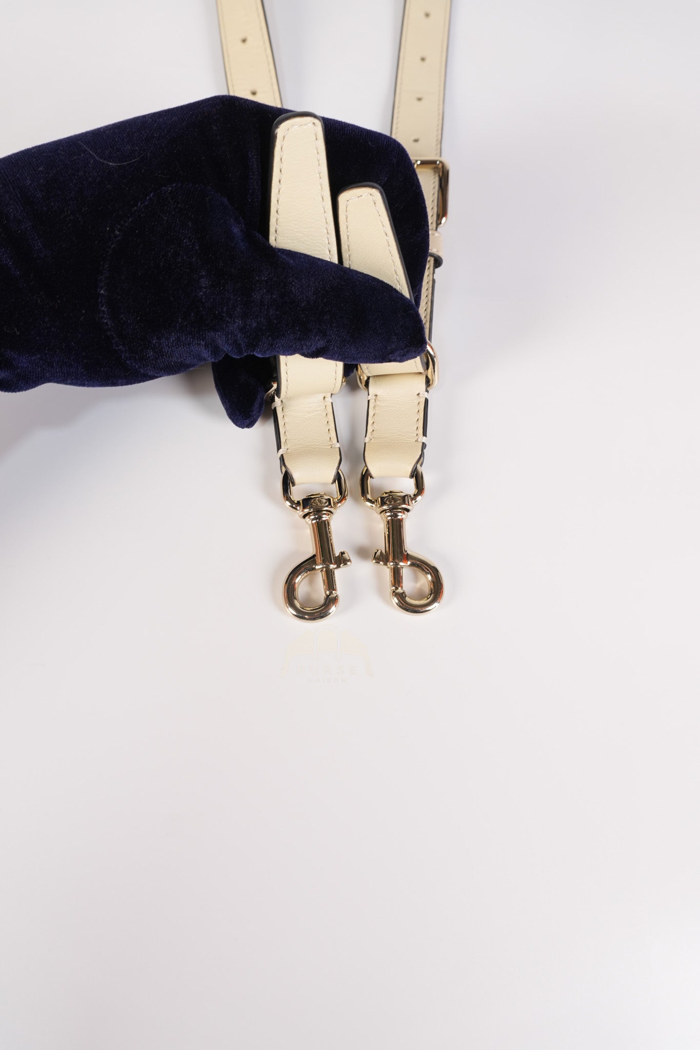 Candystud Nappa Top Handle in Light Beige Smooth Calfskin Leather | Purse Maison Luxury Bags Shop