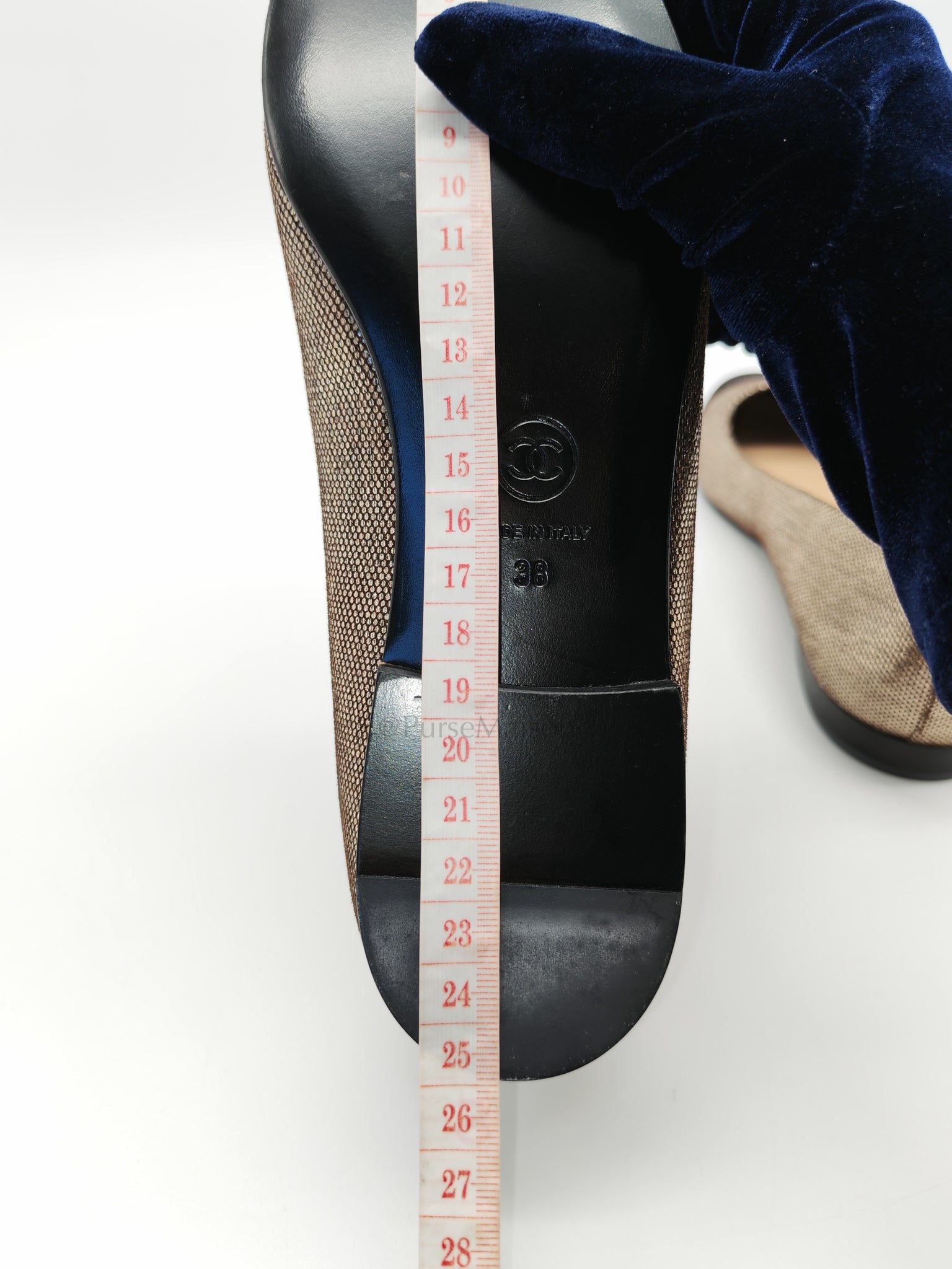 Cap Toe in Black Metallic Glitter Ballet Flats Size 38EU (24cm) | Purse Maison Luxury Bags Shop