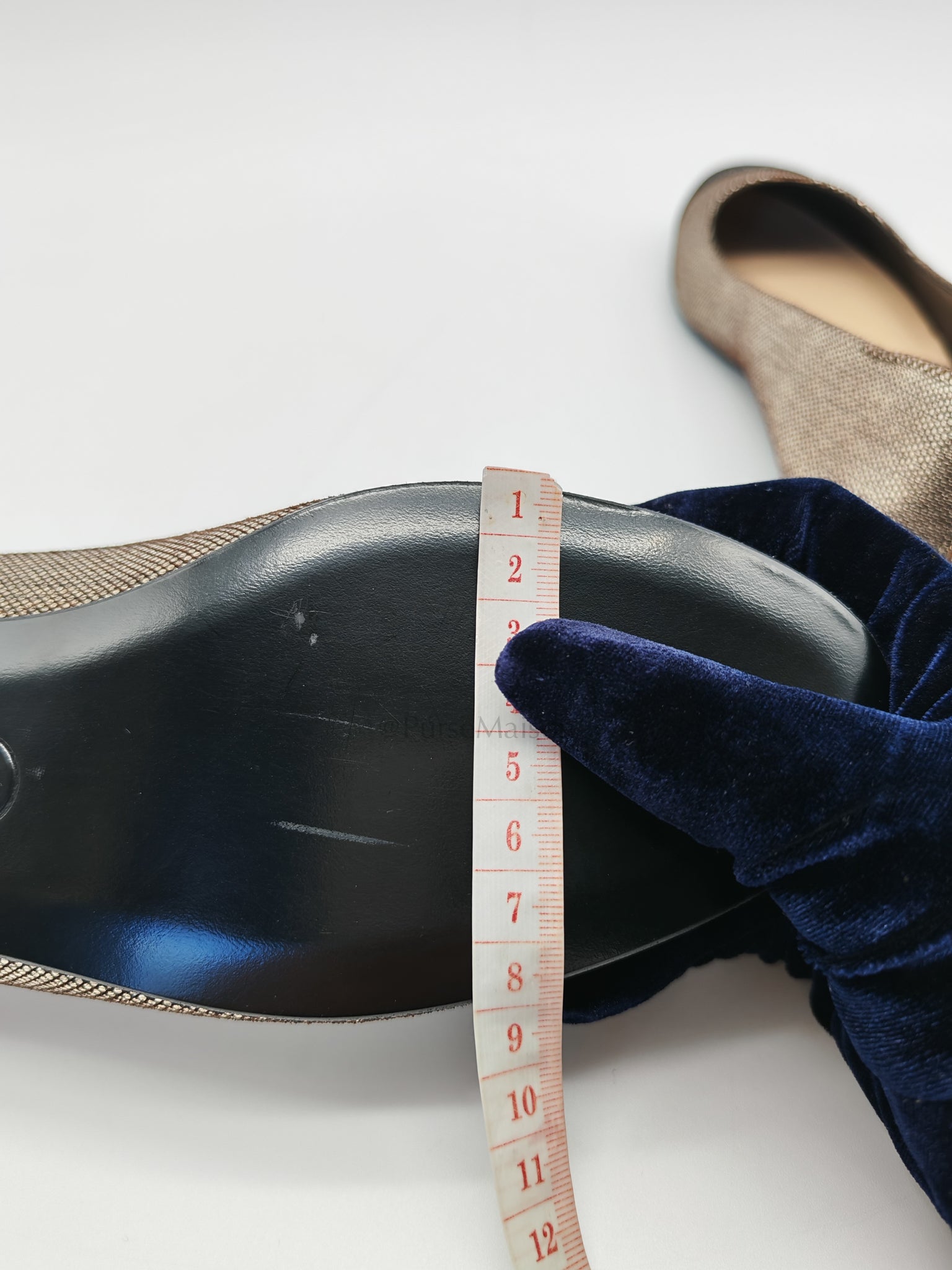 Cap Toe in Black Metallic Glitter Ballet Flats Size 38EU (24cm) | Purse Maison Luxury Bags Shop