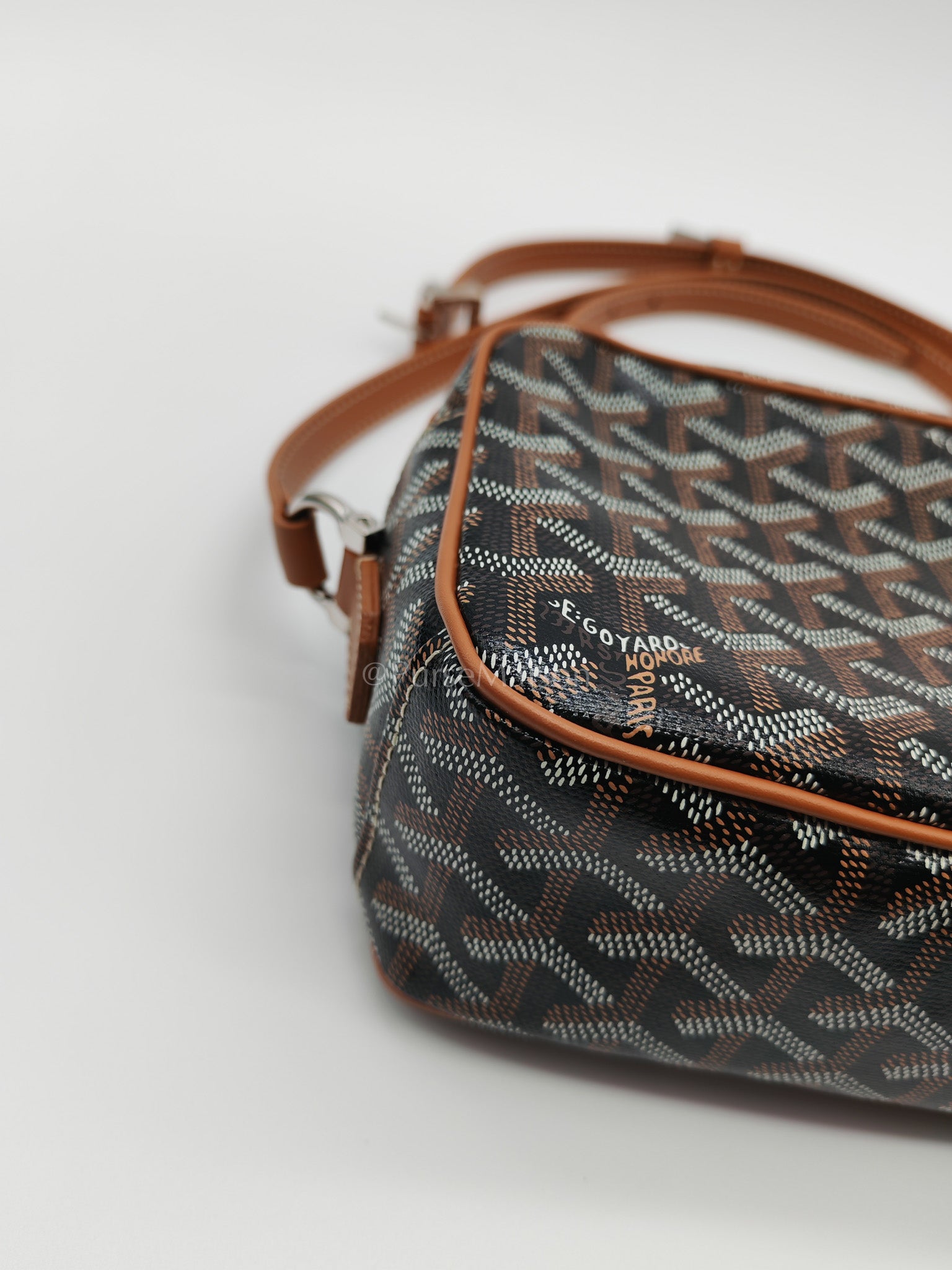 Cap Vert in Tan Goyardine Canvas Crossbody Bag | Purse Maison Luxury Bags Shop