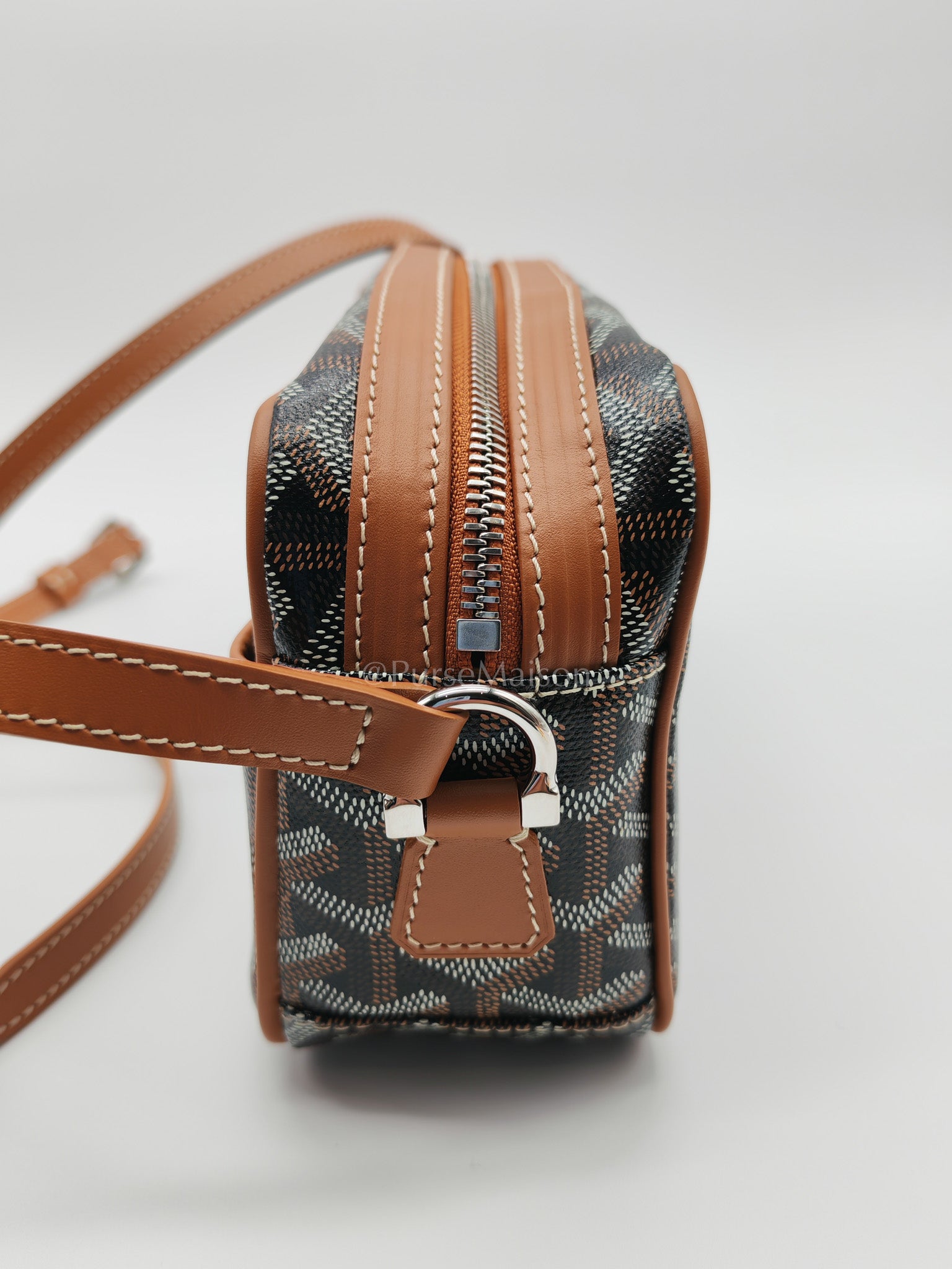 Cap Vert in Tan Goyardine Canvas Crossbody Bag | Purse Maison Luxury Bags Shop