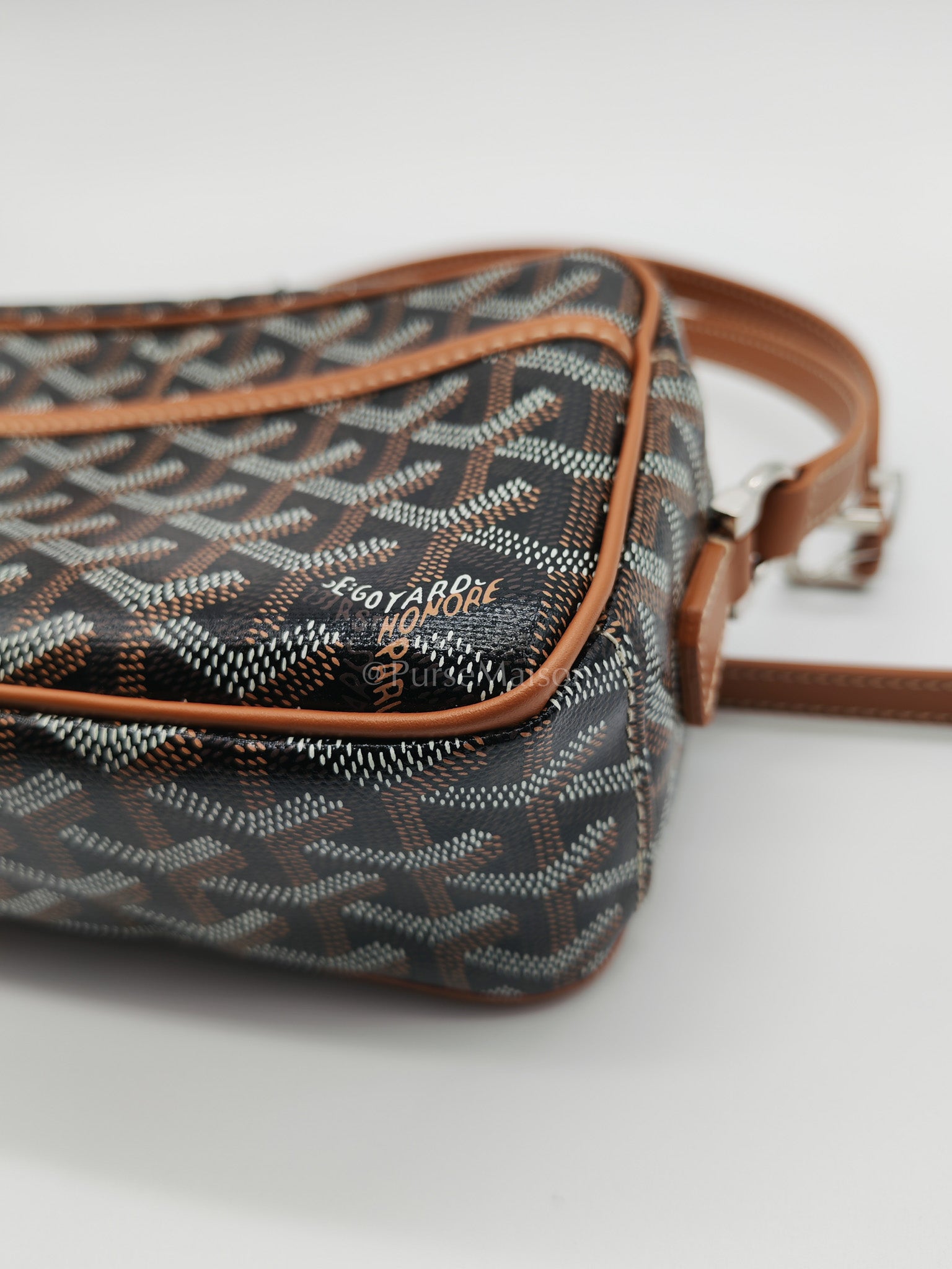 Cap Vert in Tan Goyardine Canvas Crossbody Bag | Purse Maison Luxury Bags Shop