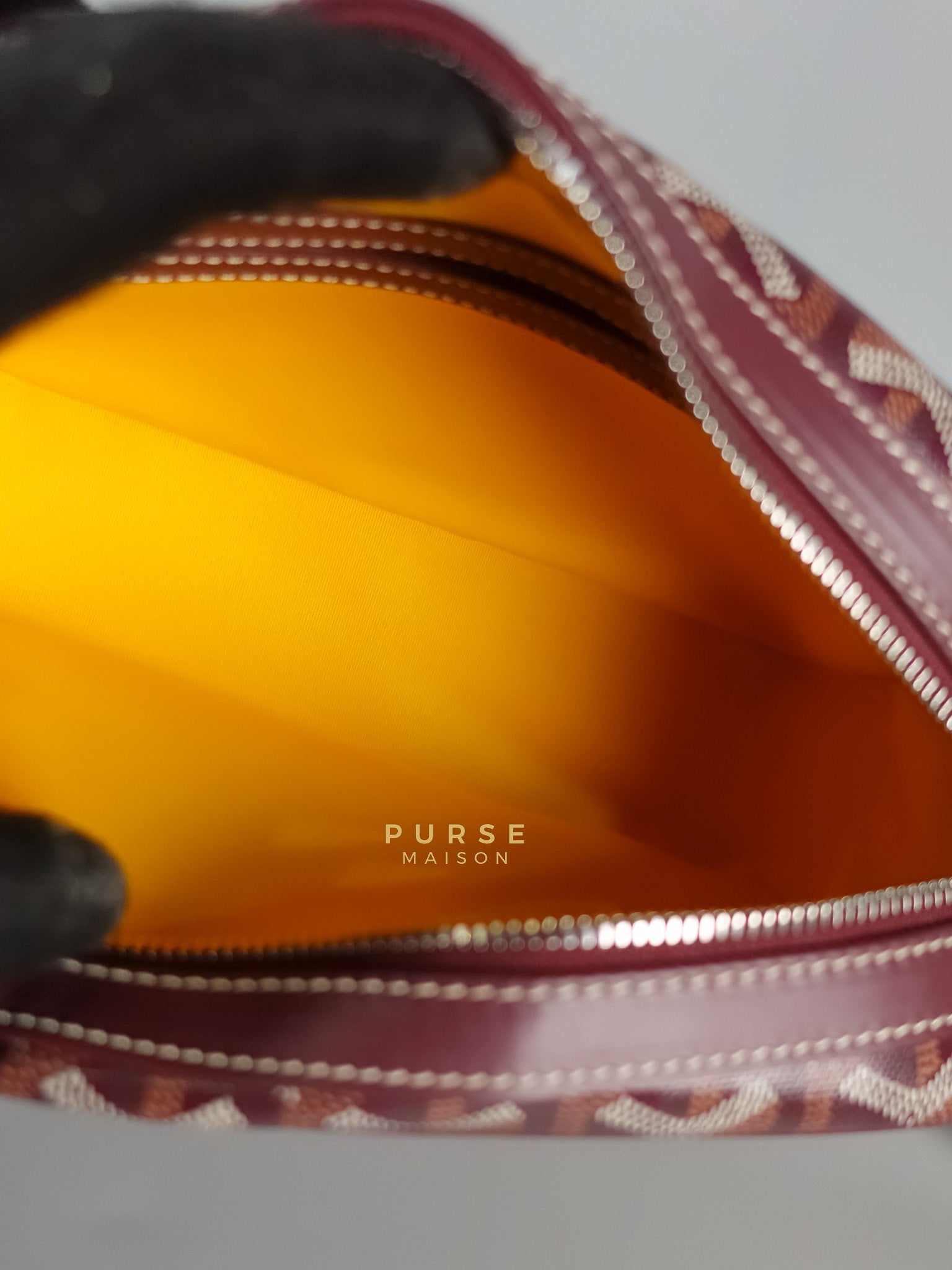 Cap Vert PM Bordeaux Goyardine Canvas | Purse Maison Luxury Bags Shop