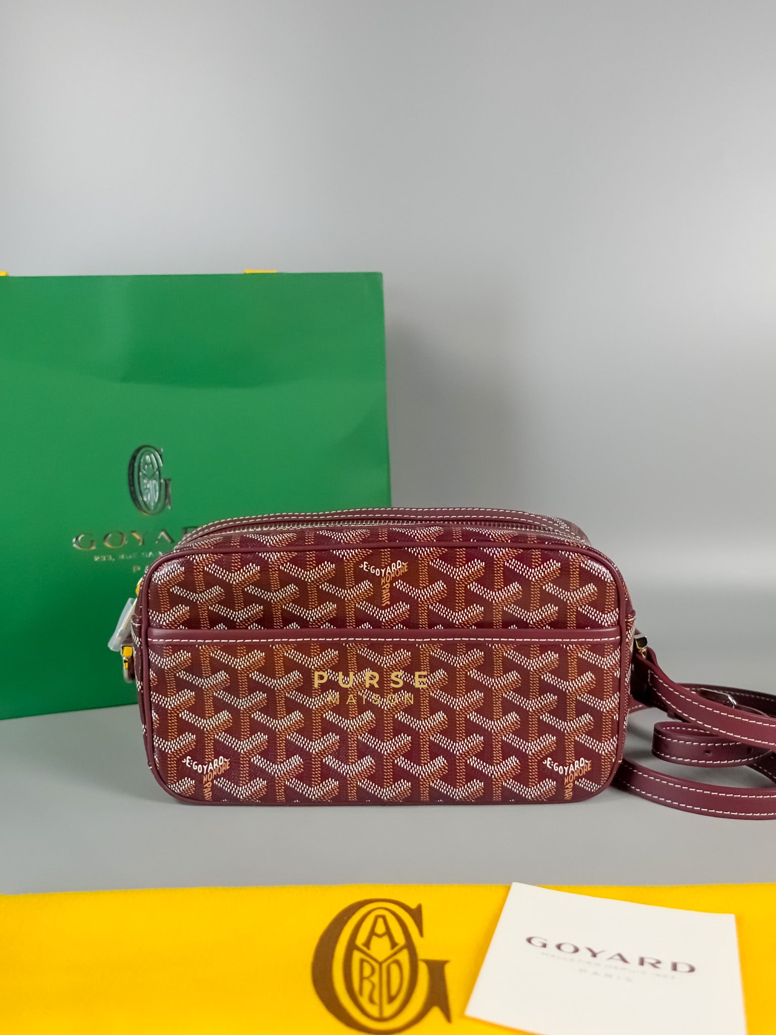 Cap Vert PM Bordeaux Goyardine Canvas | Purse Maison Luxury Bags Shop