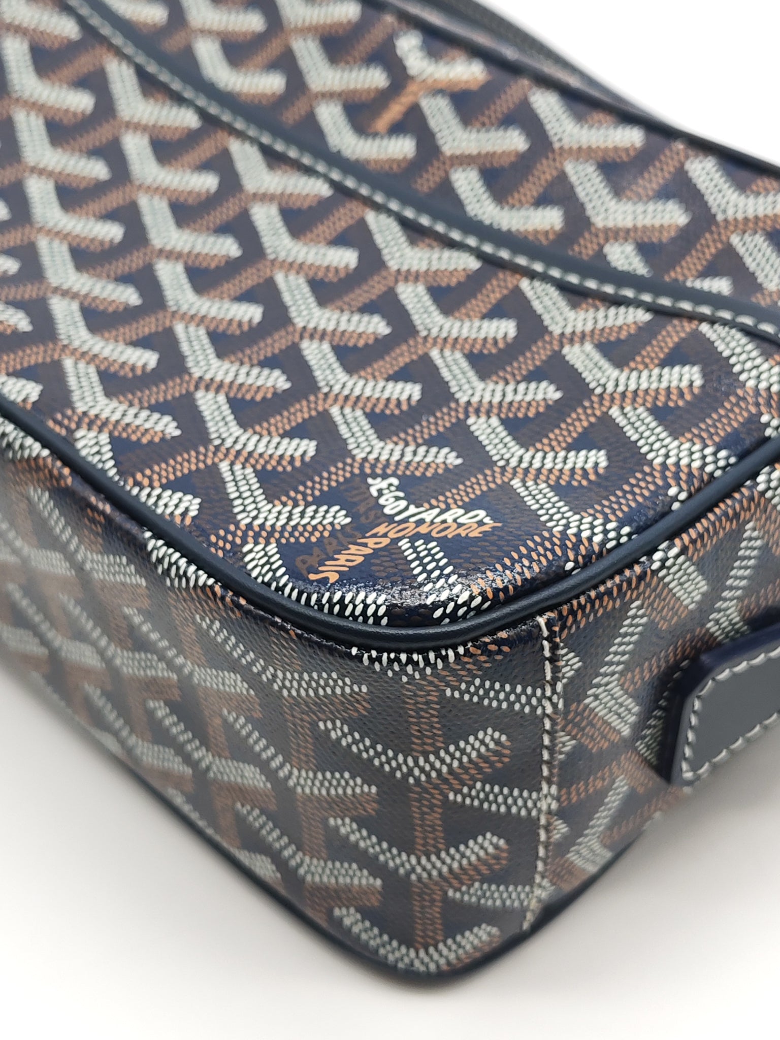 Cap Vert PM in Blue Marine Goyardine Canvas | Purse Maison Luxury Bags Shop