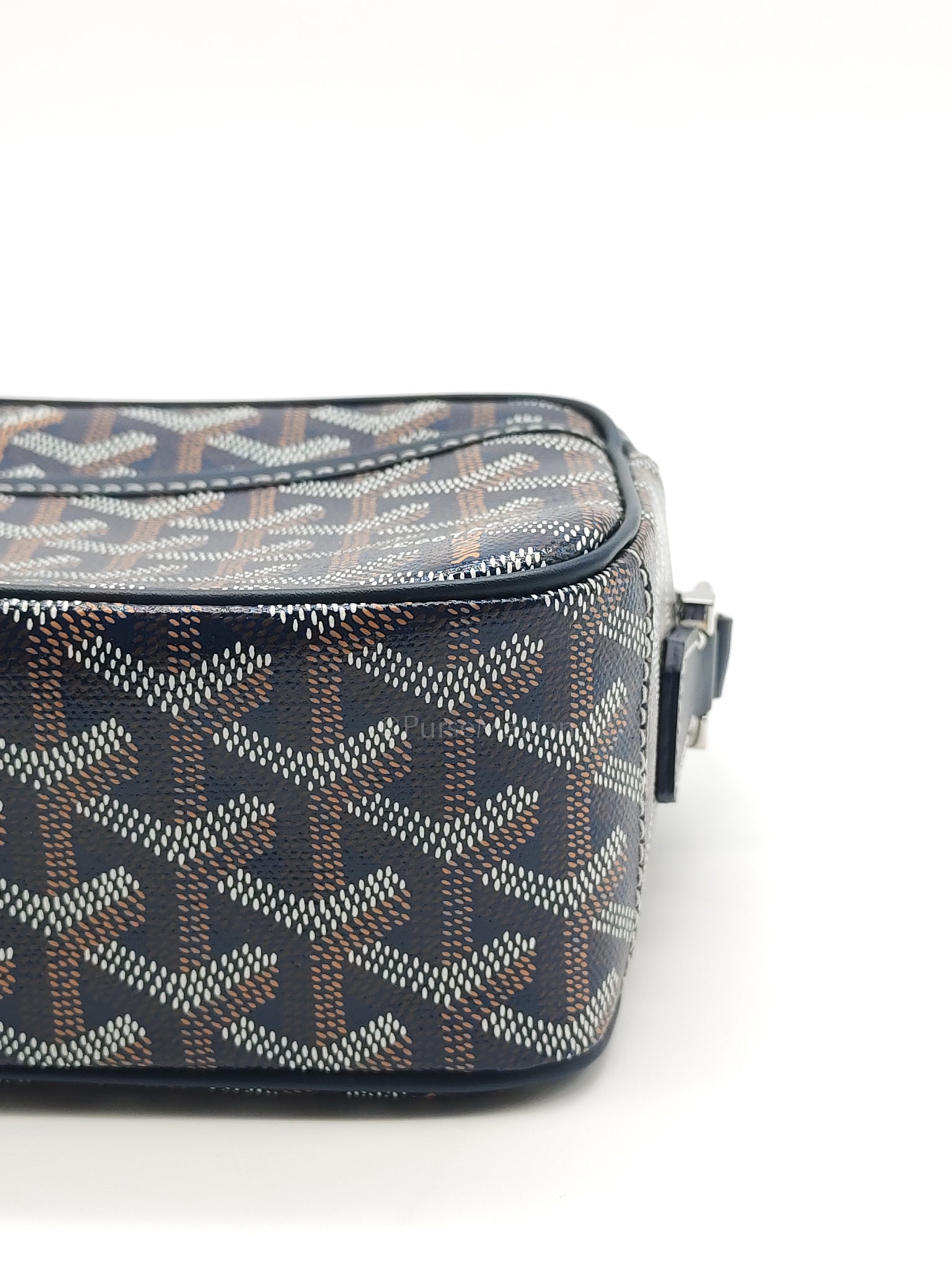 Cap Vert PM in Blue Marine Goyardine Canvas | Purse Maison Luxury Bags Shop