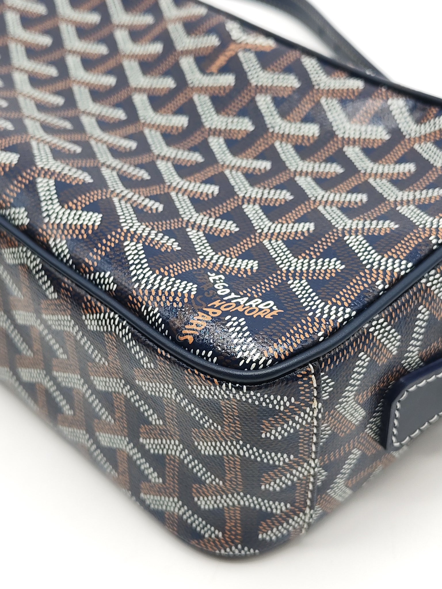 Cap Vert PM in Blue Marine Goyardine Canvas | Purse Maison Luxury Bags Shop