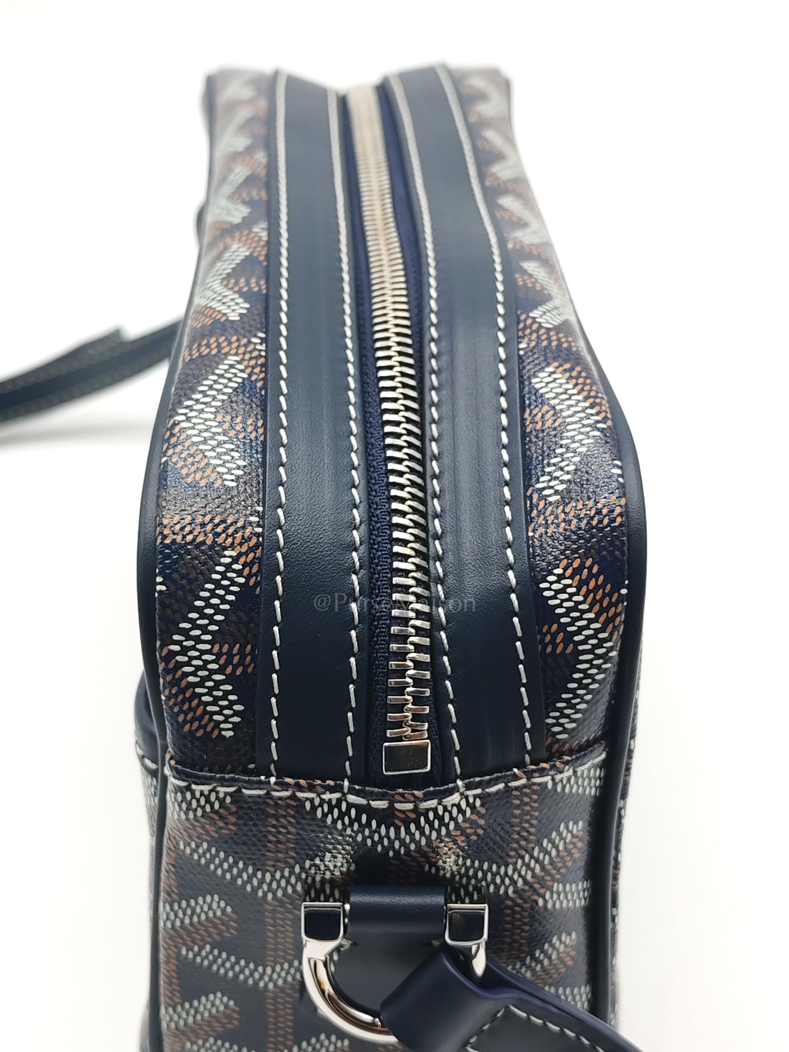 Cap Vert PM in Blue Marine Goyardine Canvas | Purse Maison Luxury Bags Shop
