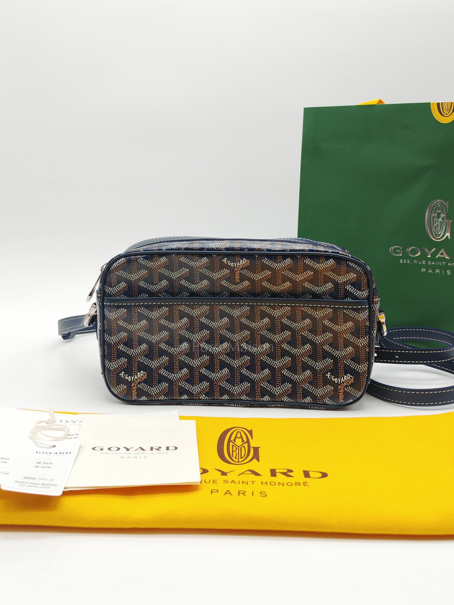 Cap Vert PM in Blue Marine Goyardine Canvas | Purse Maison Luxury Bags Shop