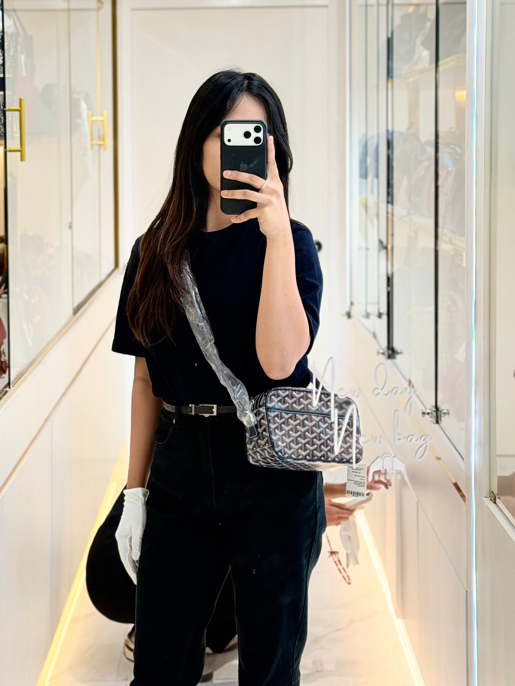 Cap Vert PM in Blue Marine Goyardine Canvas | Purse Maison Luxury Bags Shop