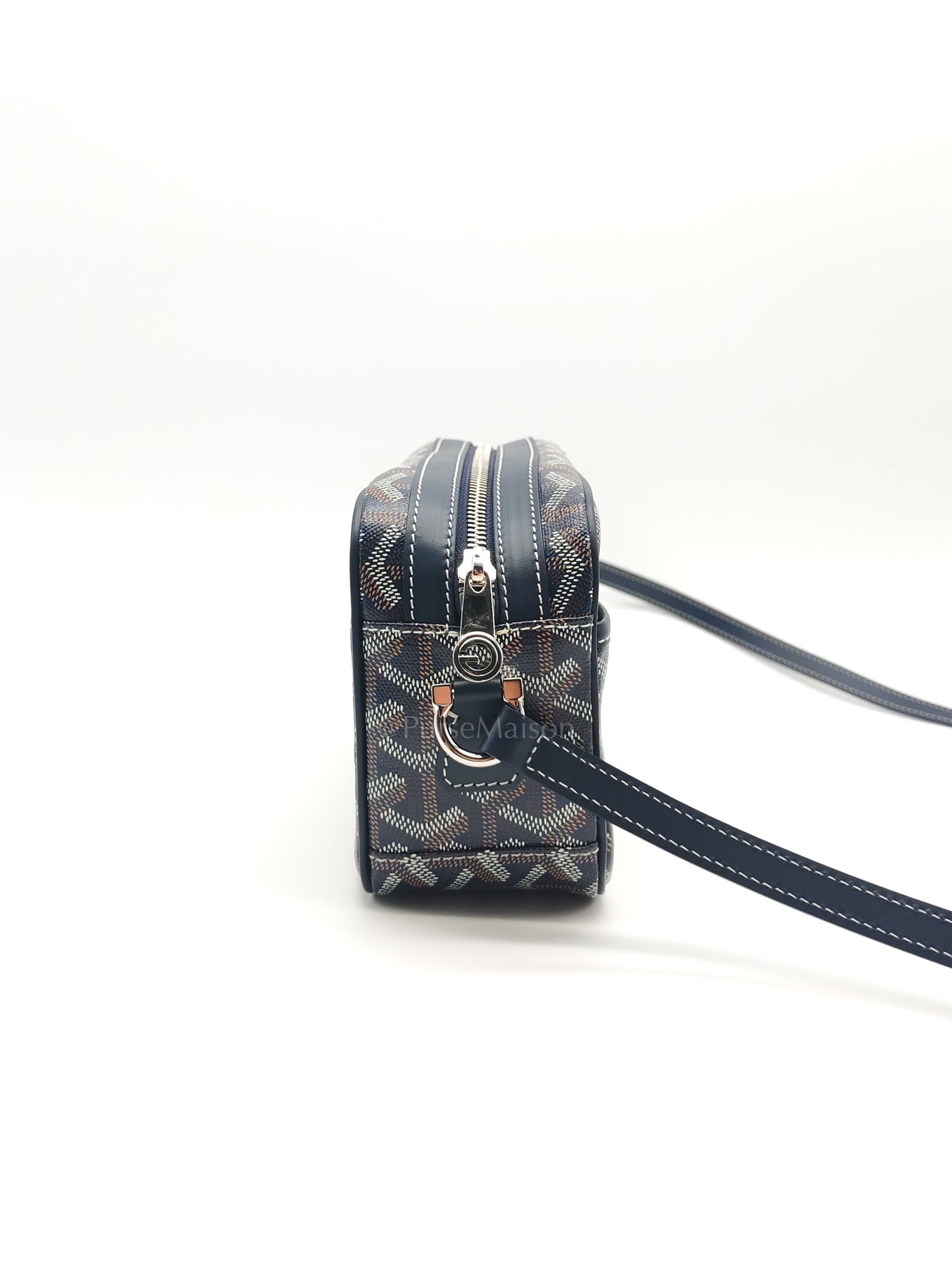 Cap Vert PM in Blue Marine Goyardine Canvas | Purse Maison Luxury Bags Shop