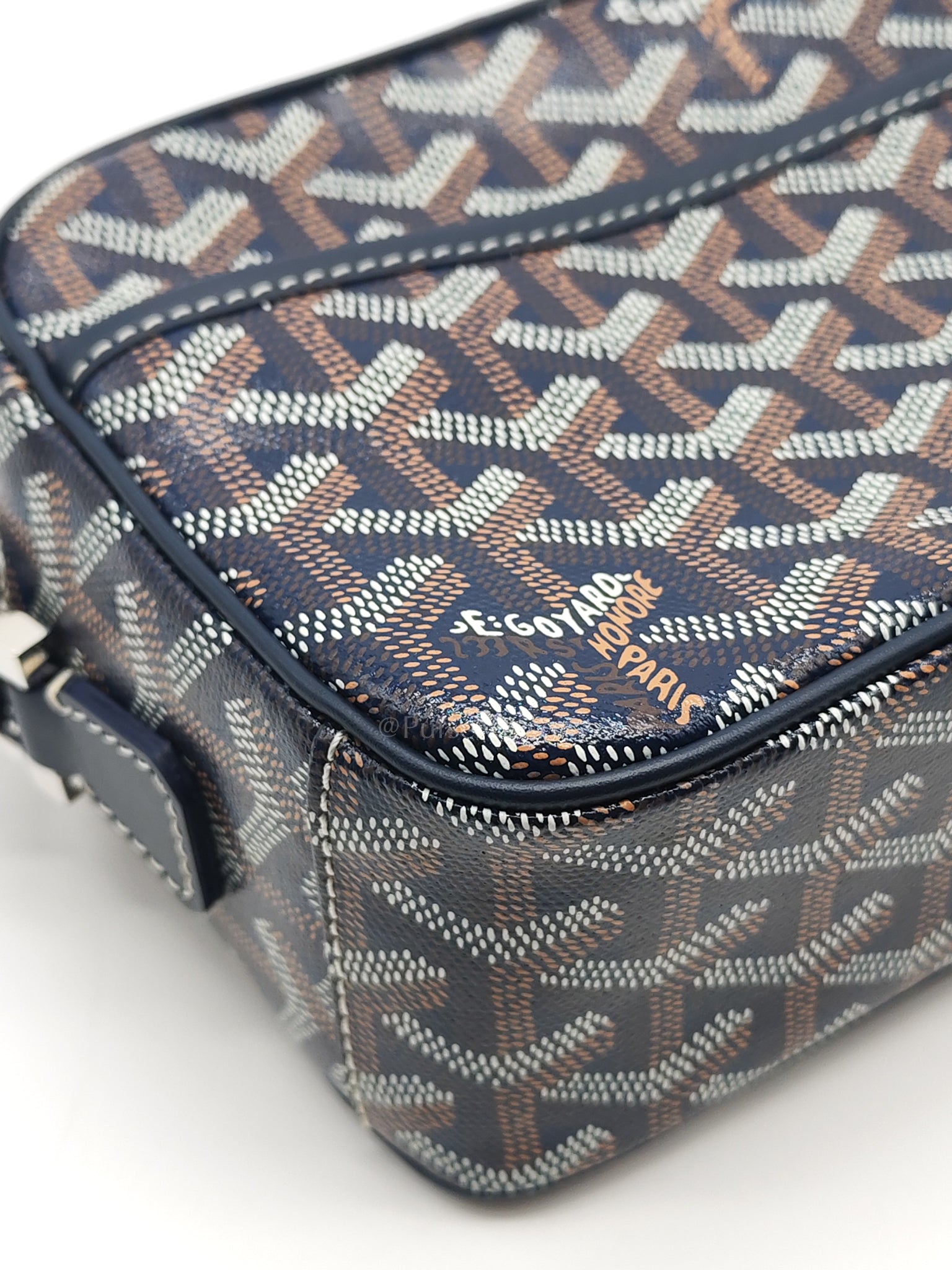 Cap Vert PM in Blue Marine Goyardine Canvas | Purse Maison Luxury Bags Shop
