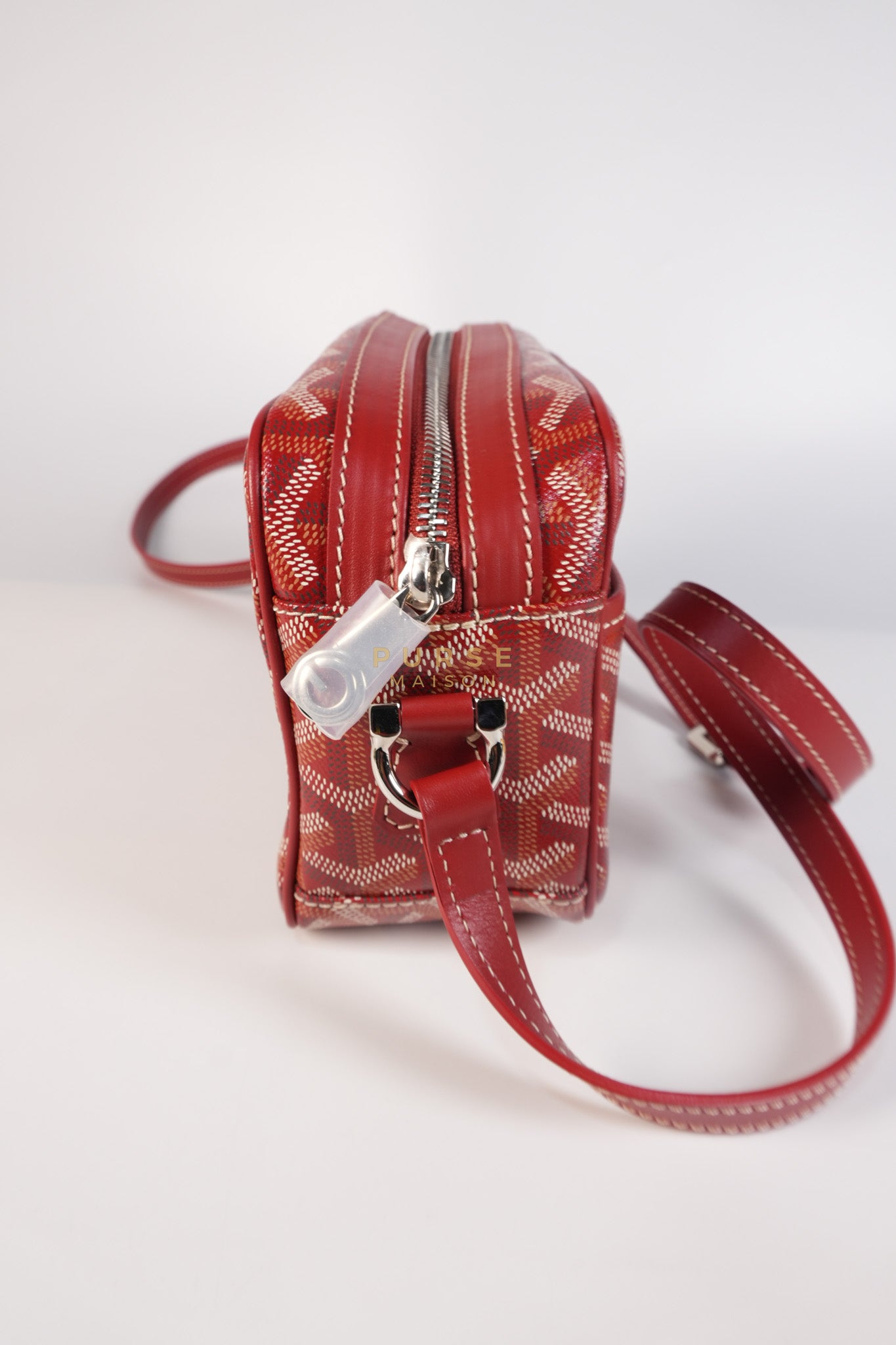 Cap Vert Red in Goyardine Canvas | Purse Maison Luxury Bags Shop