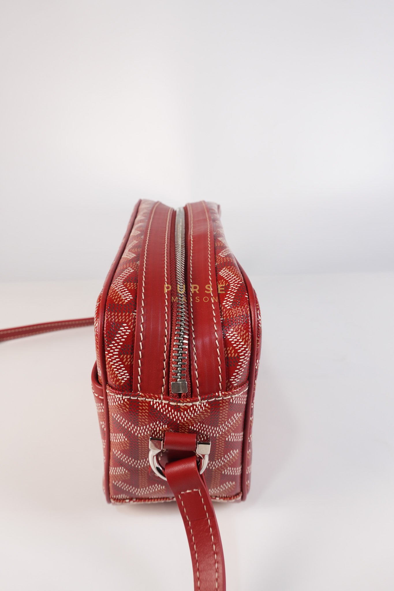 Cap Vert Red in Goyardine Canvas | Purse Maison Luxury Bags Shop