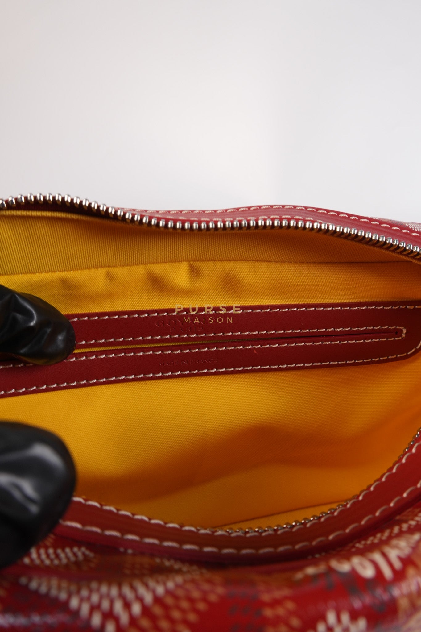 Cap Vert Red in Goyardine Canvas | Purse Maison Luxury Bags Shop