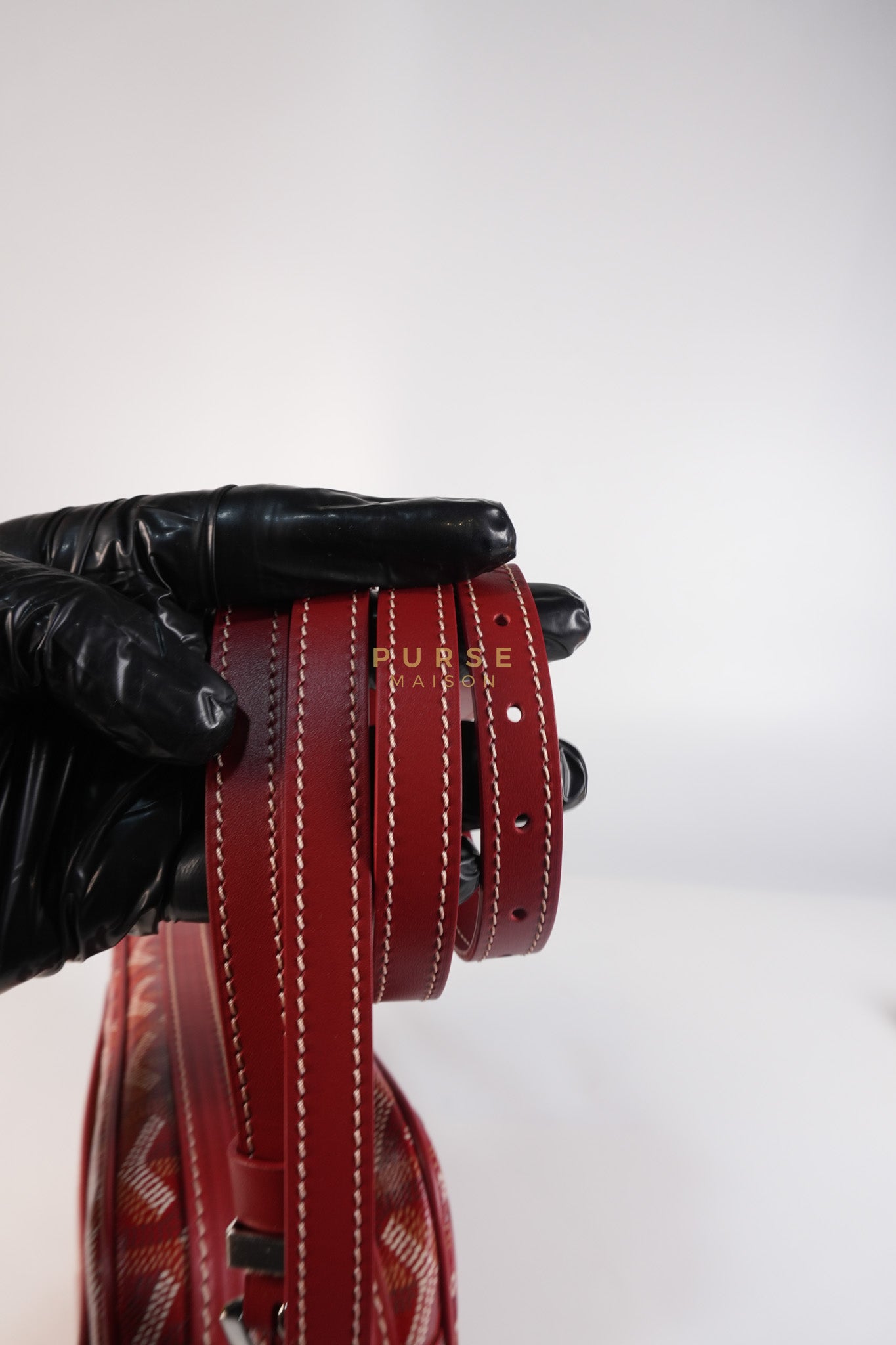 Cap Vert Red in Goyardine Canvas | Purse Maison Luxury Bags Shop