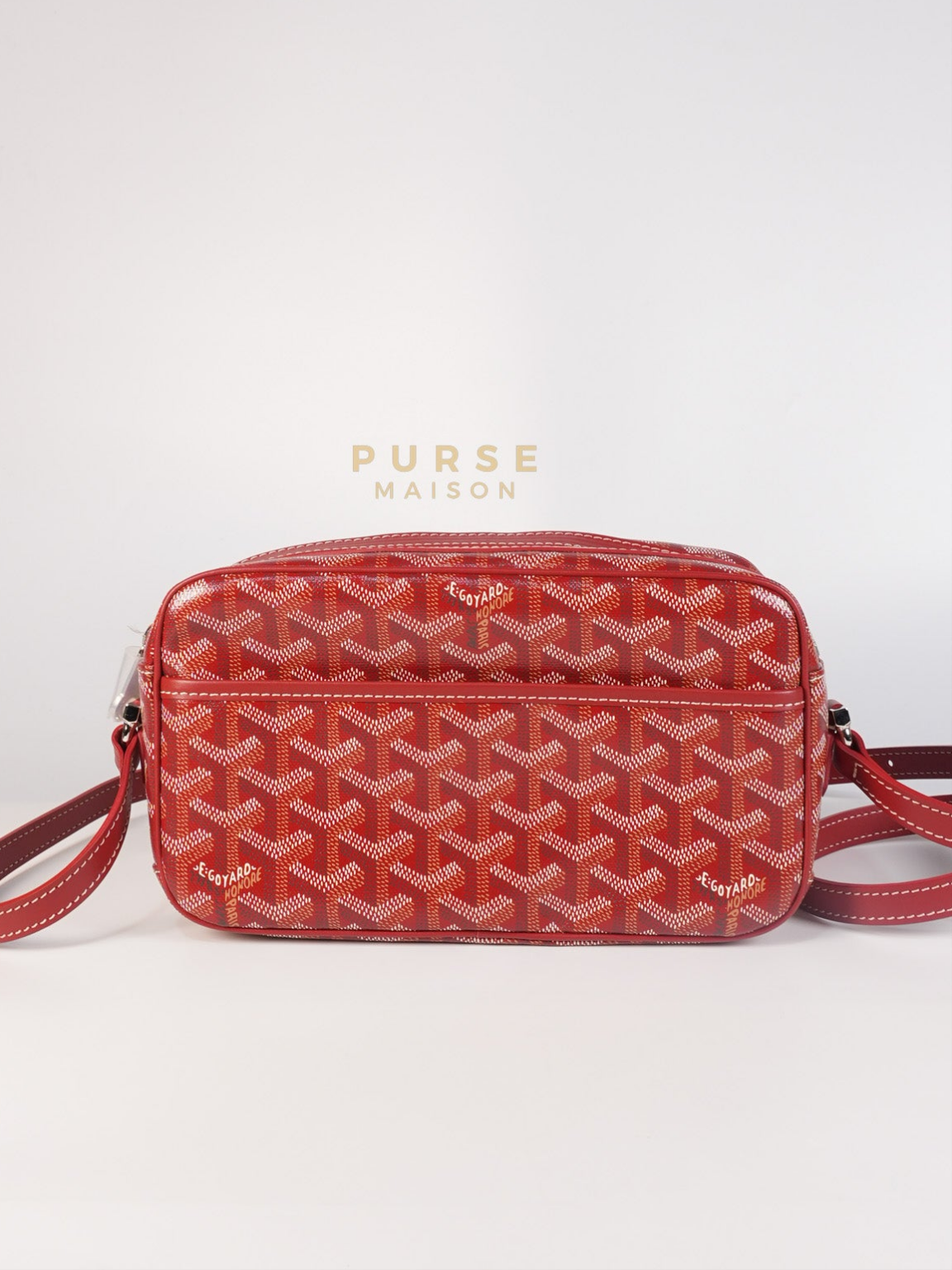 Cap Vert Red in Goyardine Canvas | Purse Maison Luxury Bags Shop