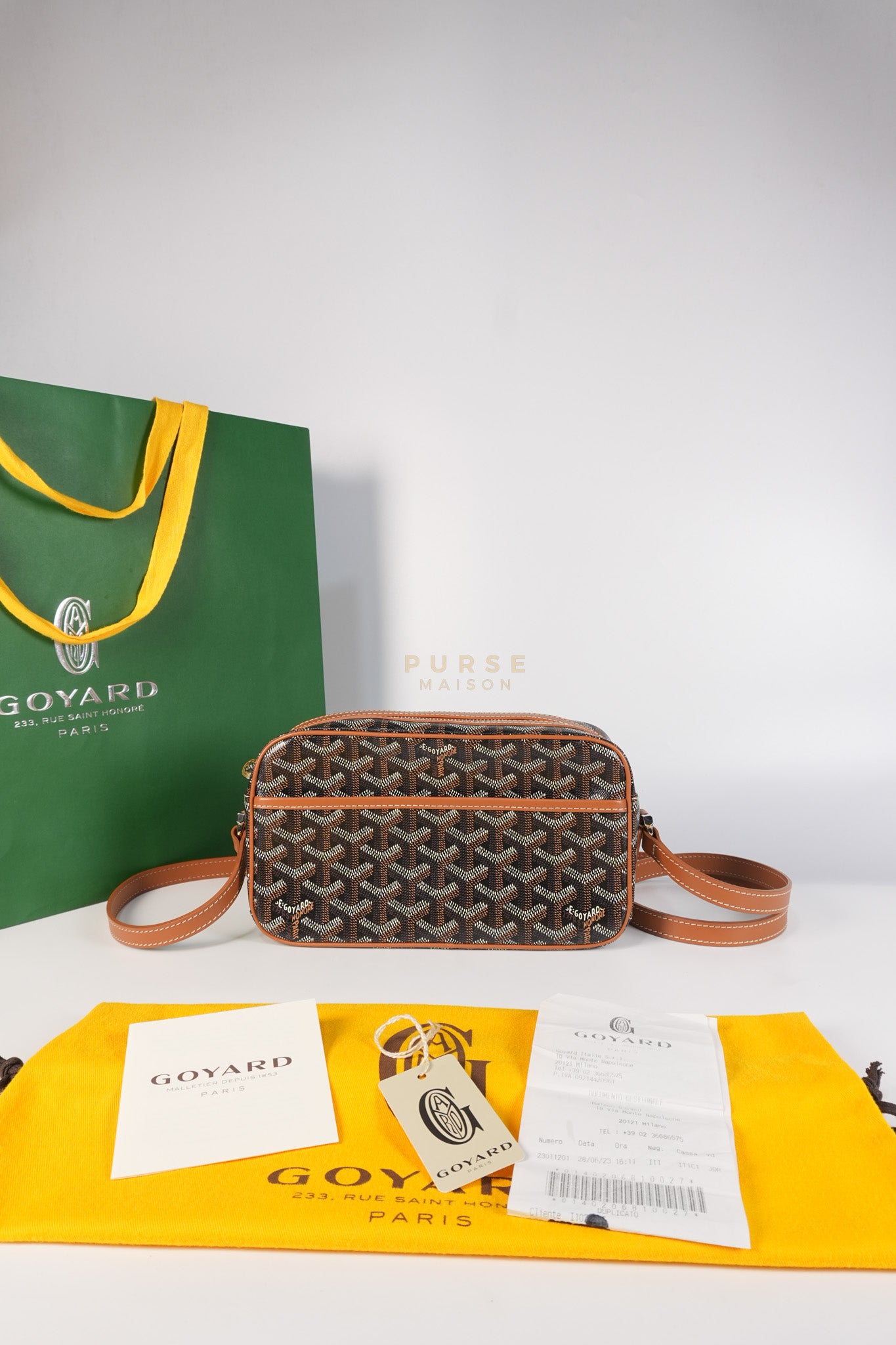 Cap Vert Tan in Goyardine Canvas Crossbody Bag | Purse Maison Luxury Bags Shop