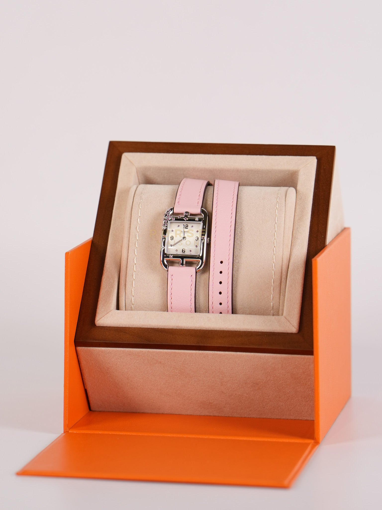 Cape Cod Mother of Pearl Dial Diamond Rose Sakura Swift Leather Strap Watch 31mm | Purse Maison Luxury Bags Shop