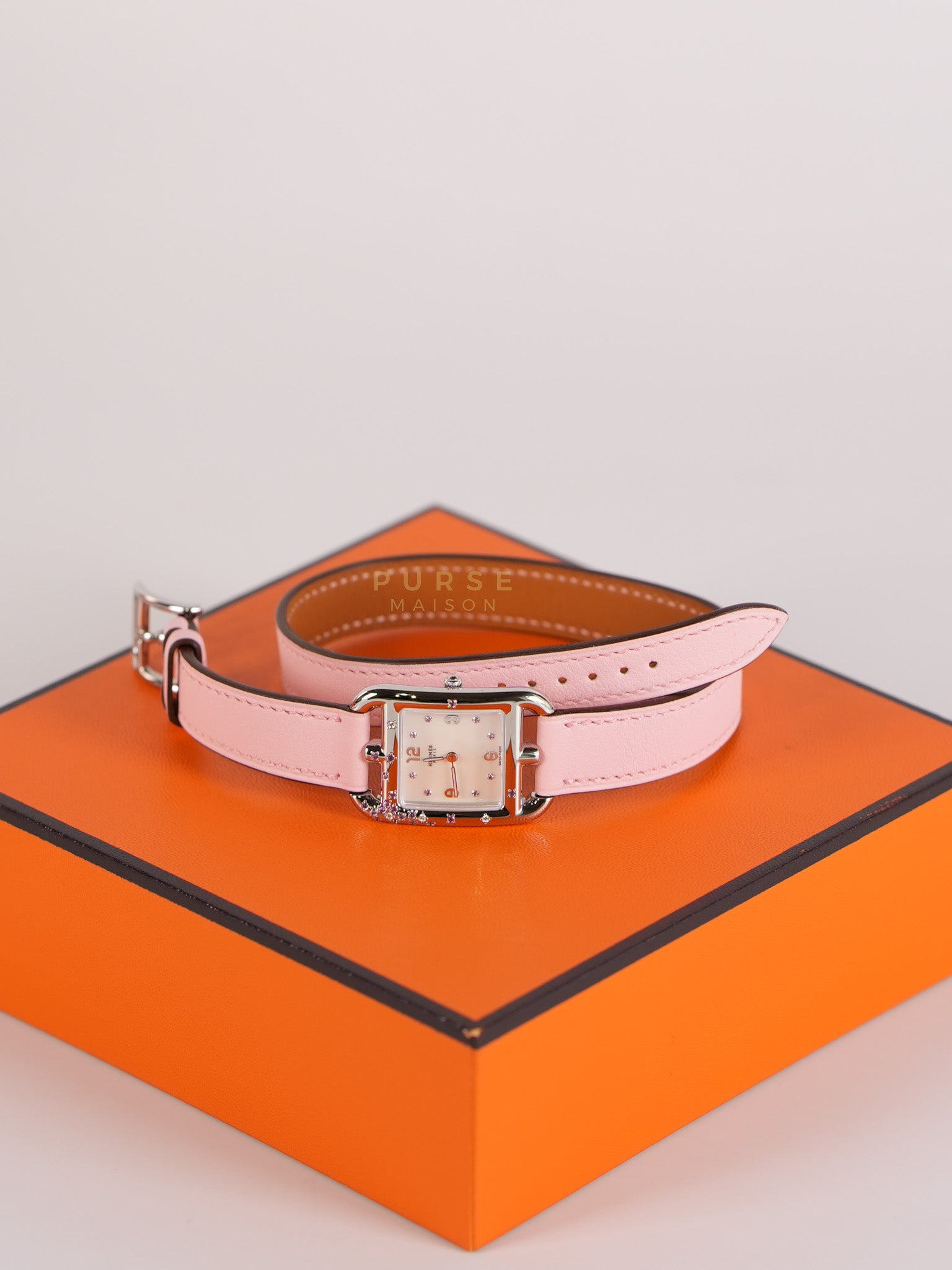 Cape Cod Mother of Pearl Dial Diamond Rose Sakura Swift Leather Strap Watch 31mm | Purse Maison Luxury Bags Shop