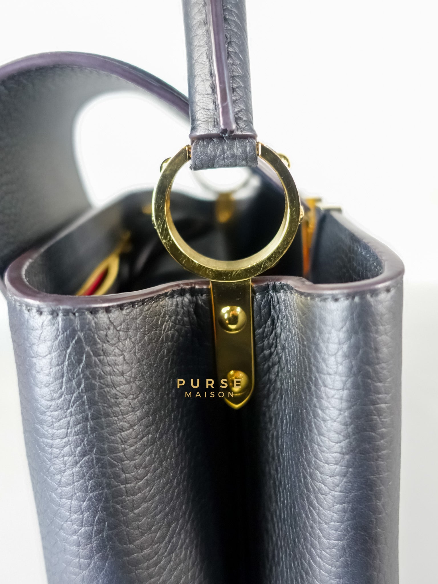 Capucines BB Black Taurillon Leather | Purse Maison Luxury Bags Shop