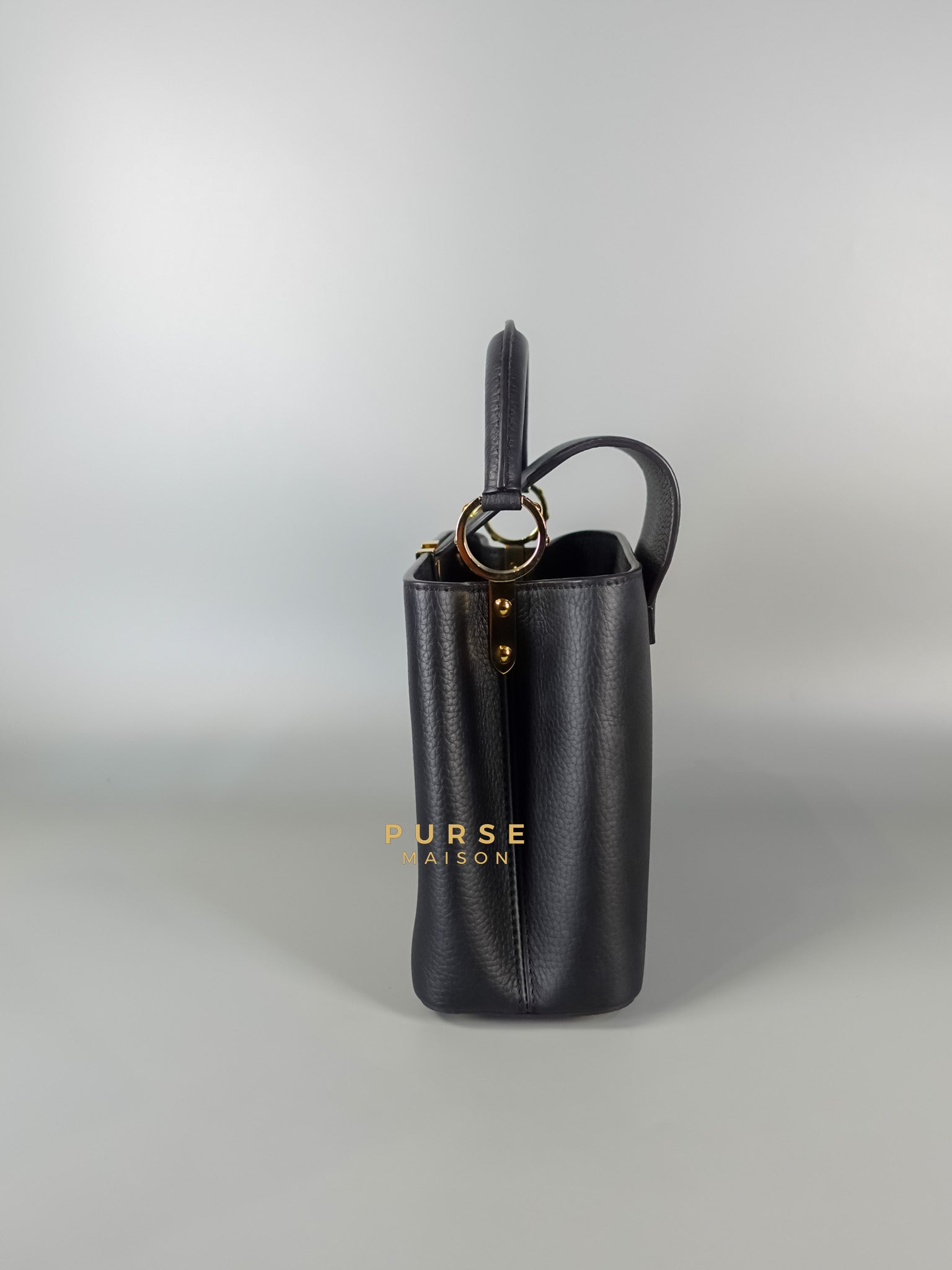 Capucines BB Black Taurillon Leather | Purse Maison Luxury Bags Shop