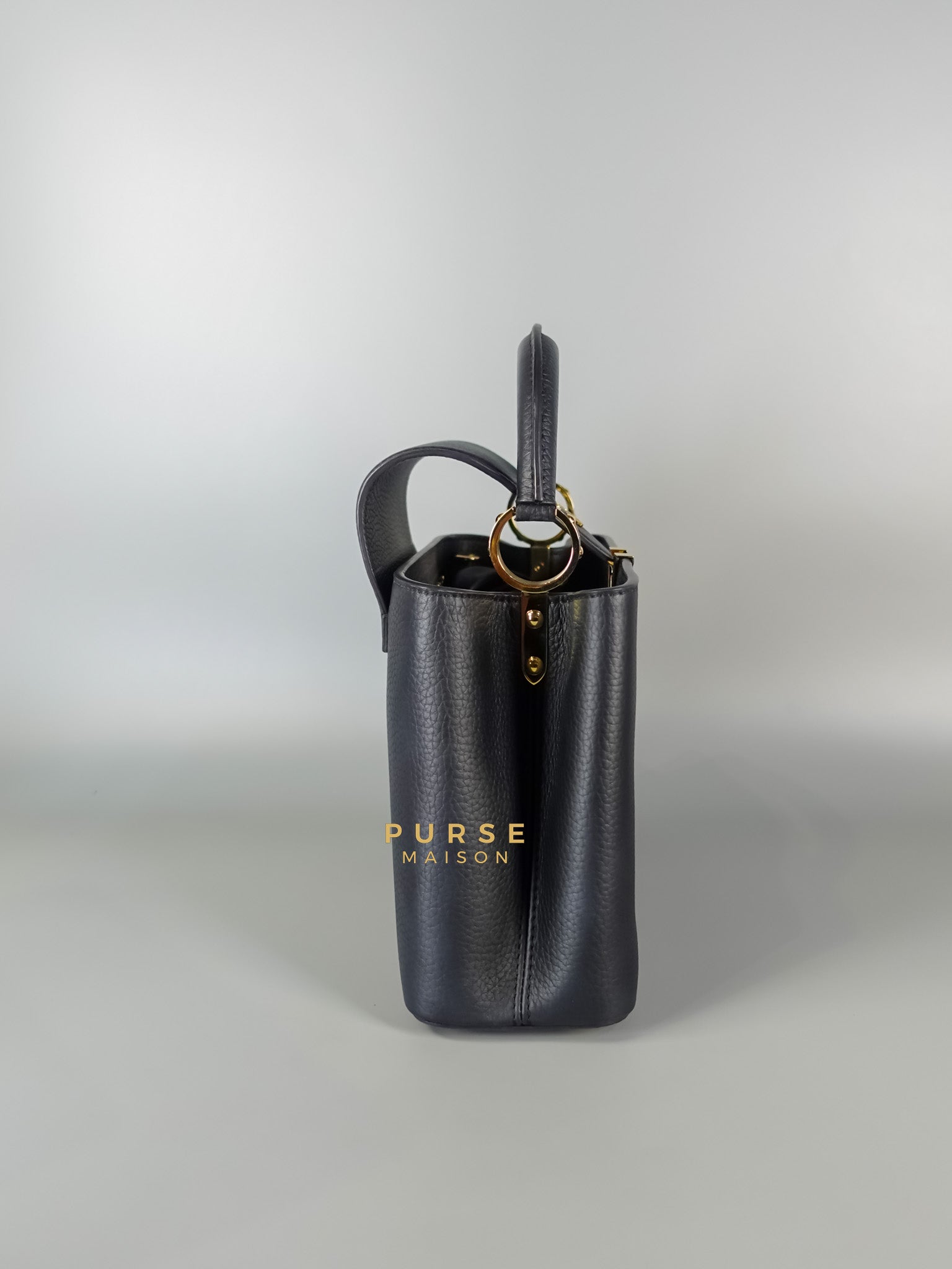 Capucines BB Black Taurillon Leather | Purse Maison Luxury Bags Shop